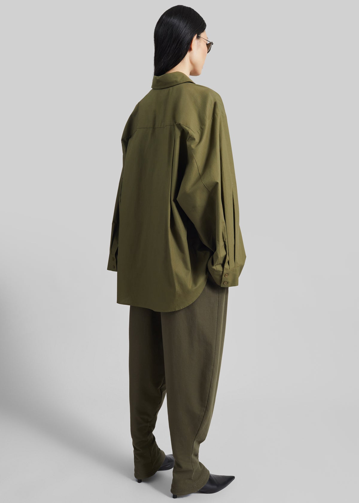 Bercy Curved Jersey Joggers - Olive - 4