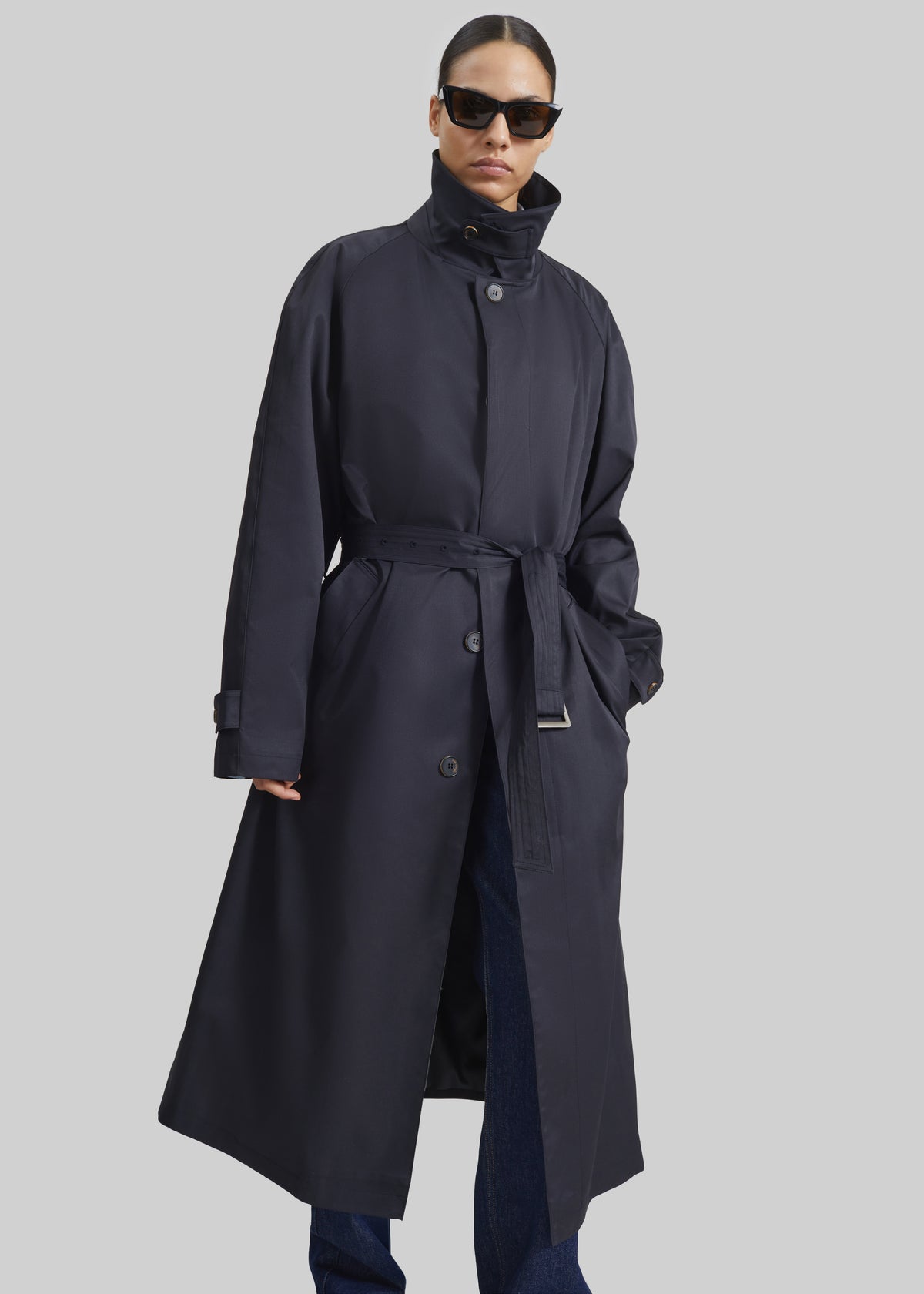 Berlare Trench Coat - Dark Navy - 2