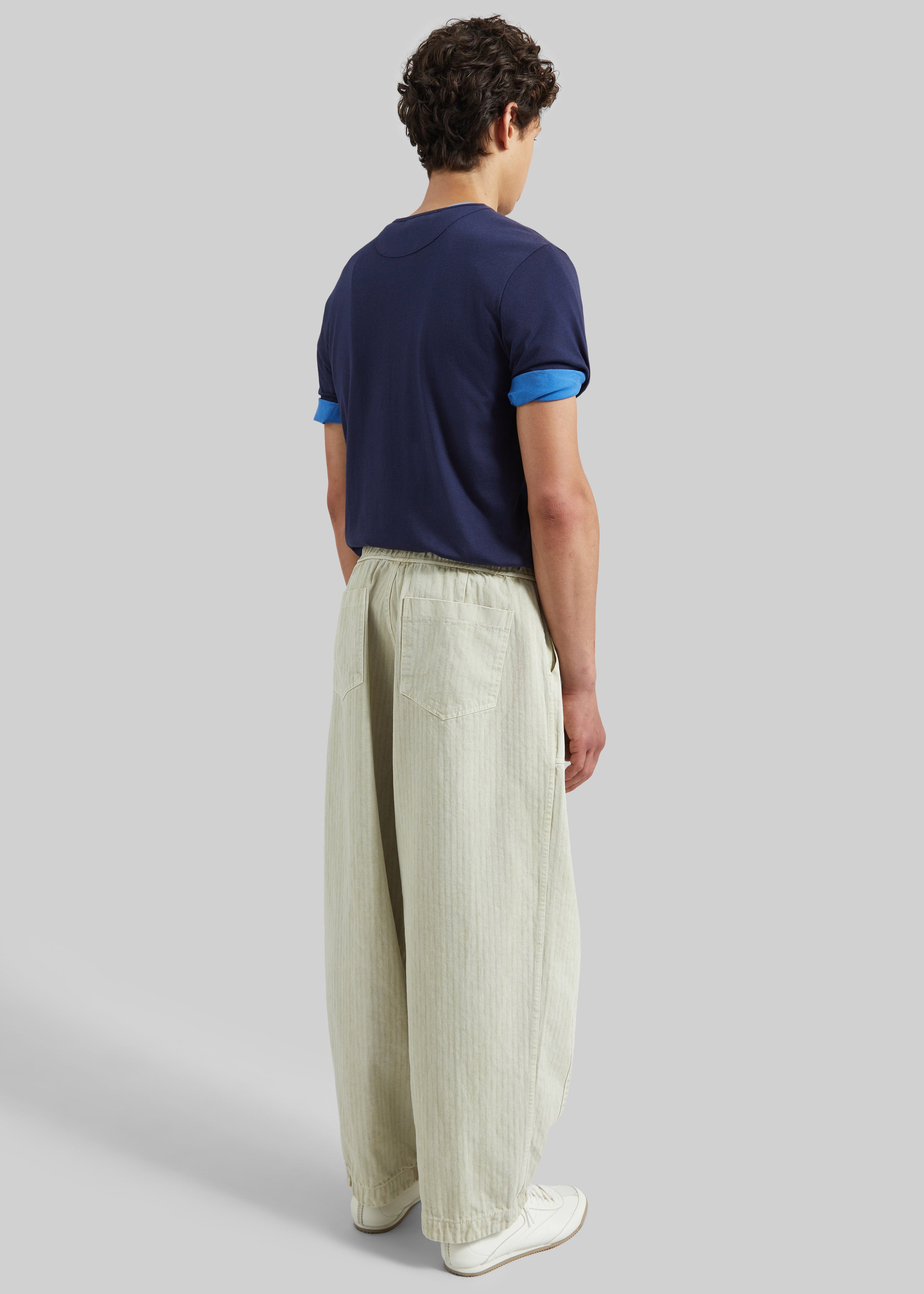 Bernay Herringbone Balloon Pants - Beige - 7