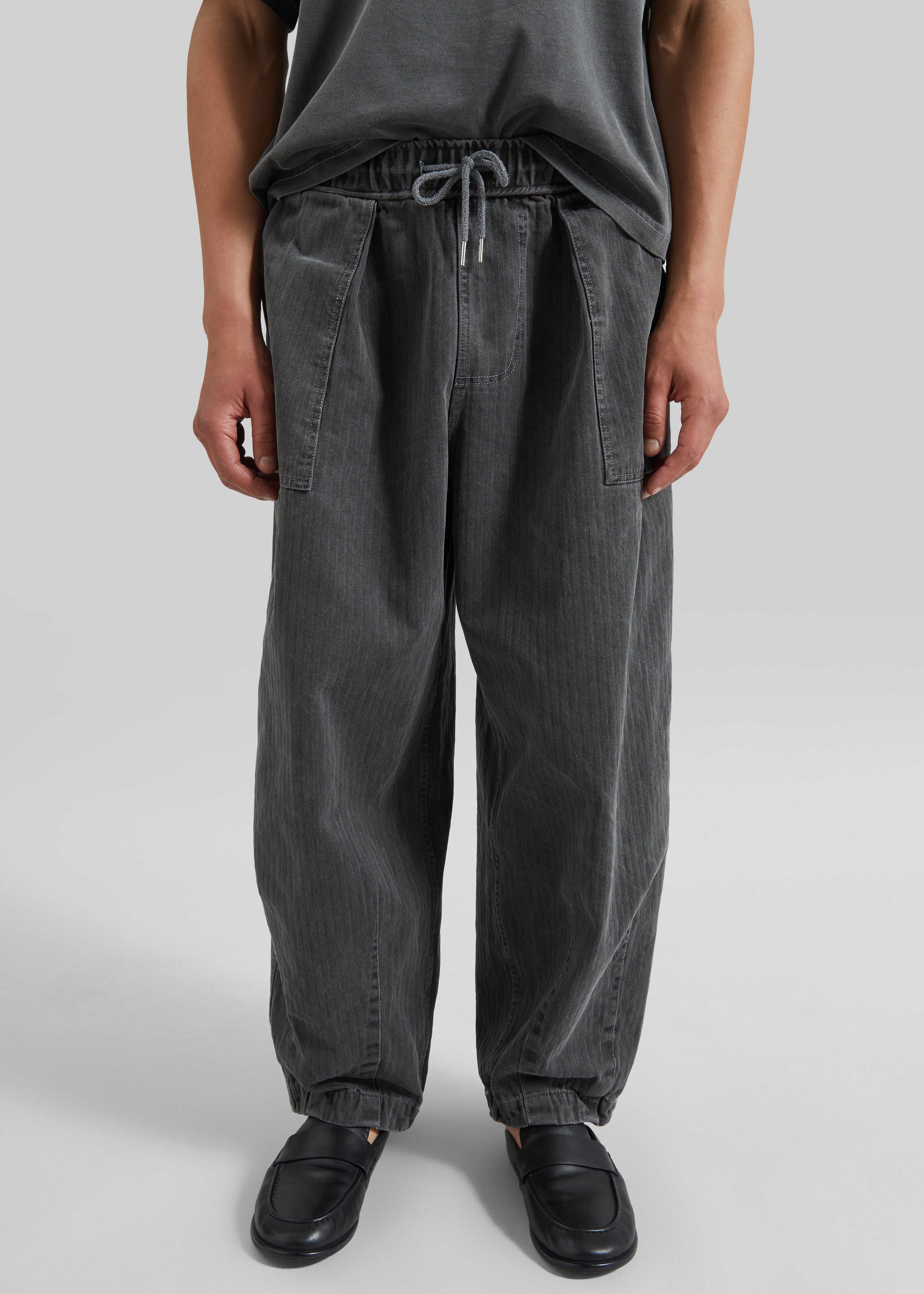 Darkpark Saint - Cargo Wool Pants - Dark Grey Melange – The