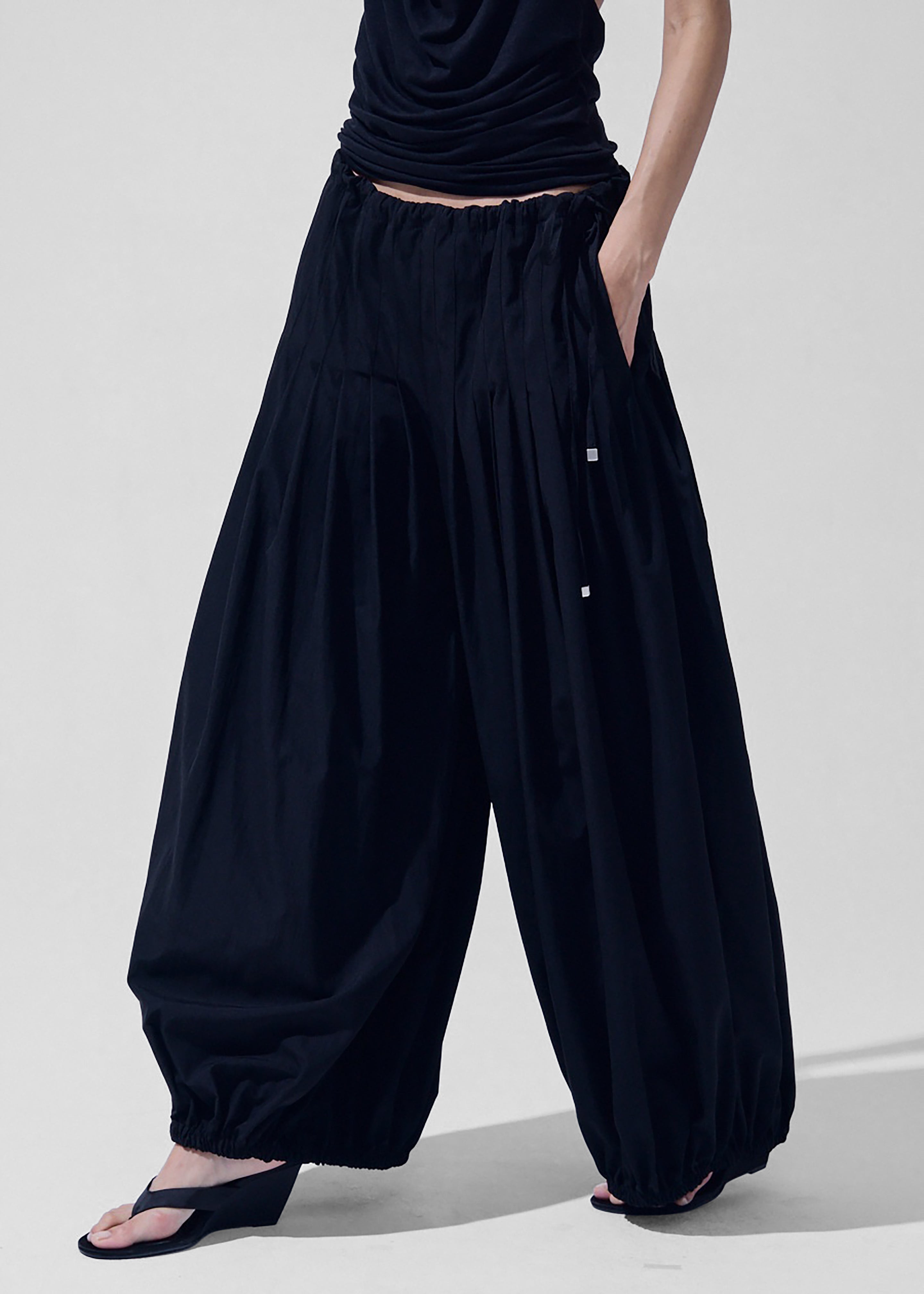 Berson Gathered Balloon Pants - Black - 5