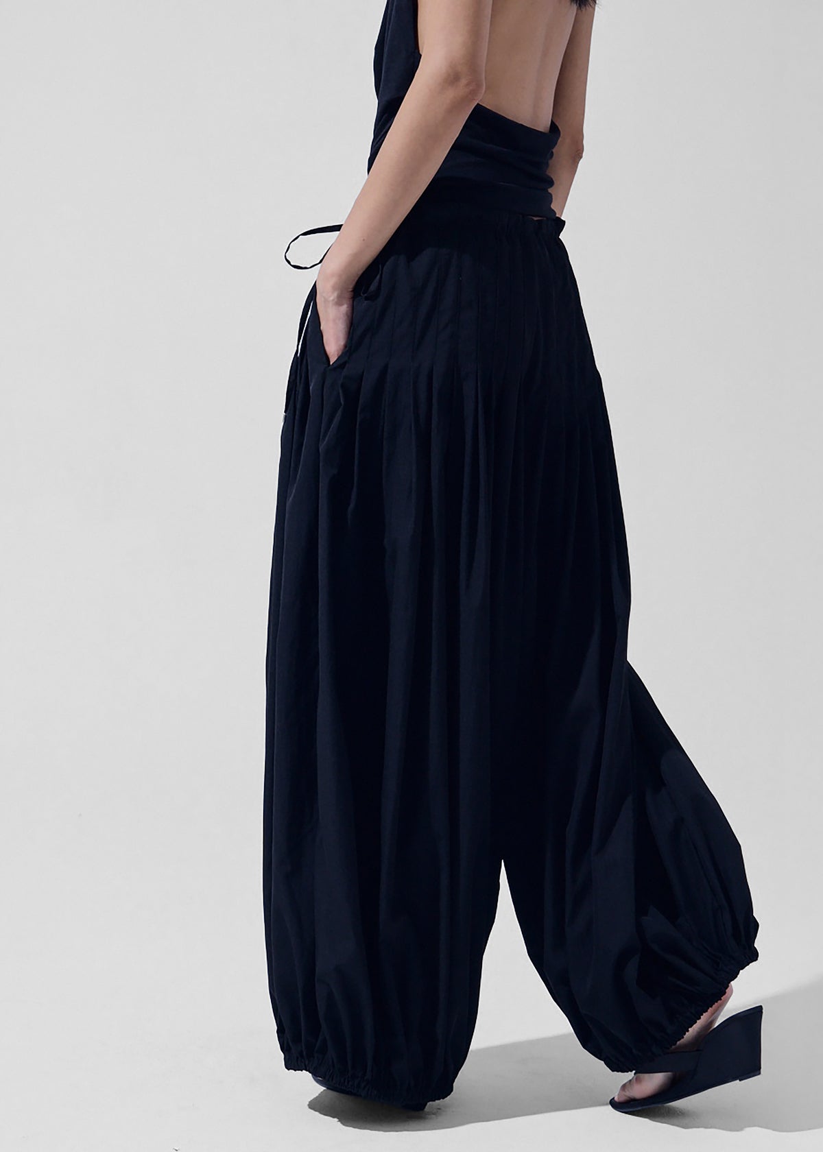 Berson Gathered Balloon Pants - Black - 6