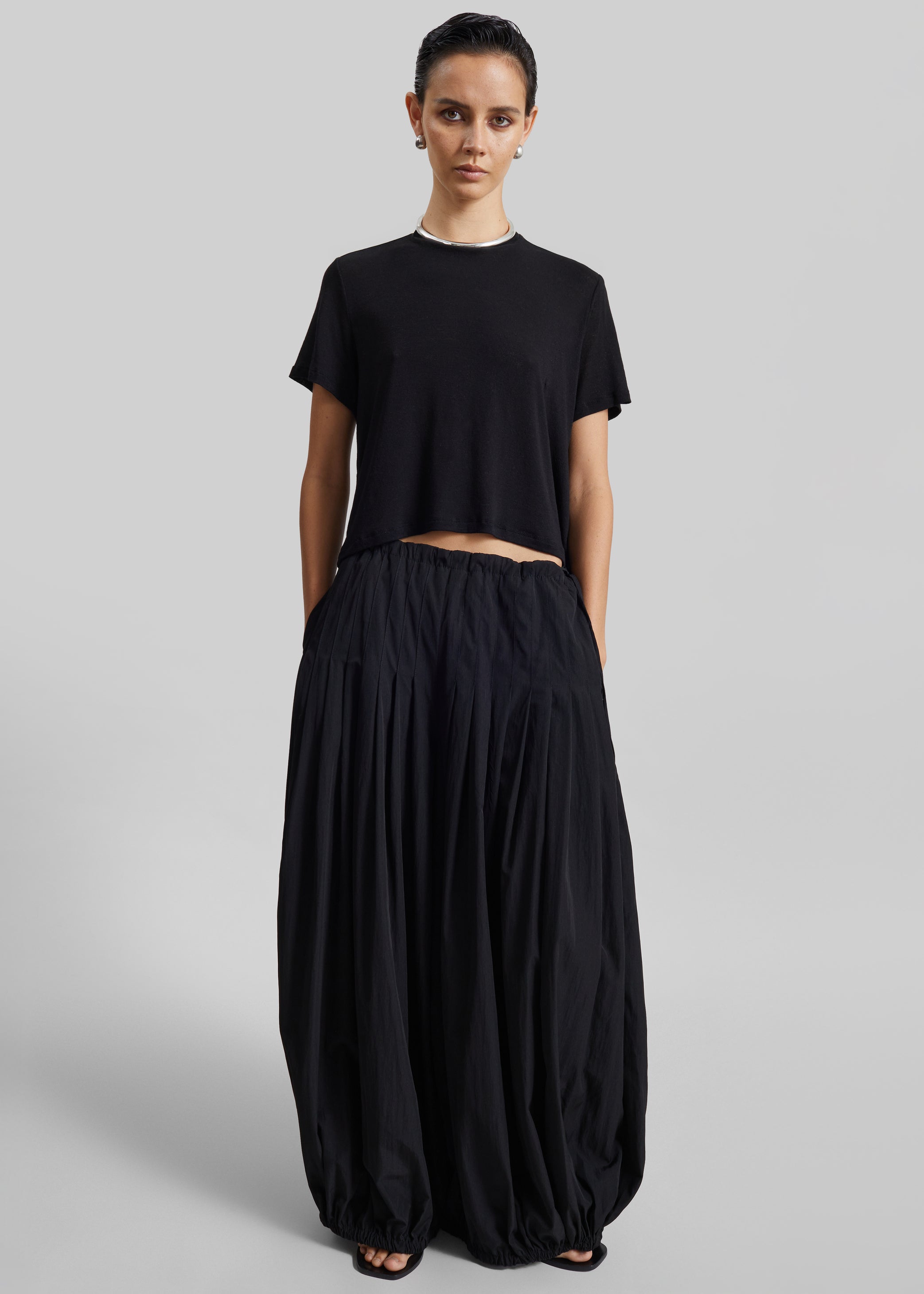 Shop the look image for Berson Gathered Balloon Pants - Black