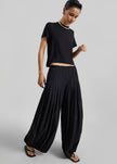 Berson Gathered Balloon Pants - Black
