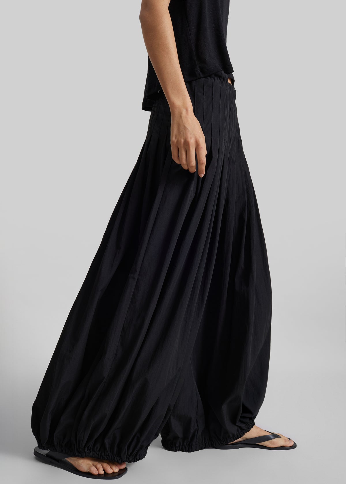 Berson Gathered Balloon Pants - Black - 2