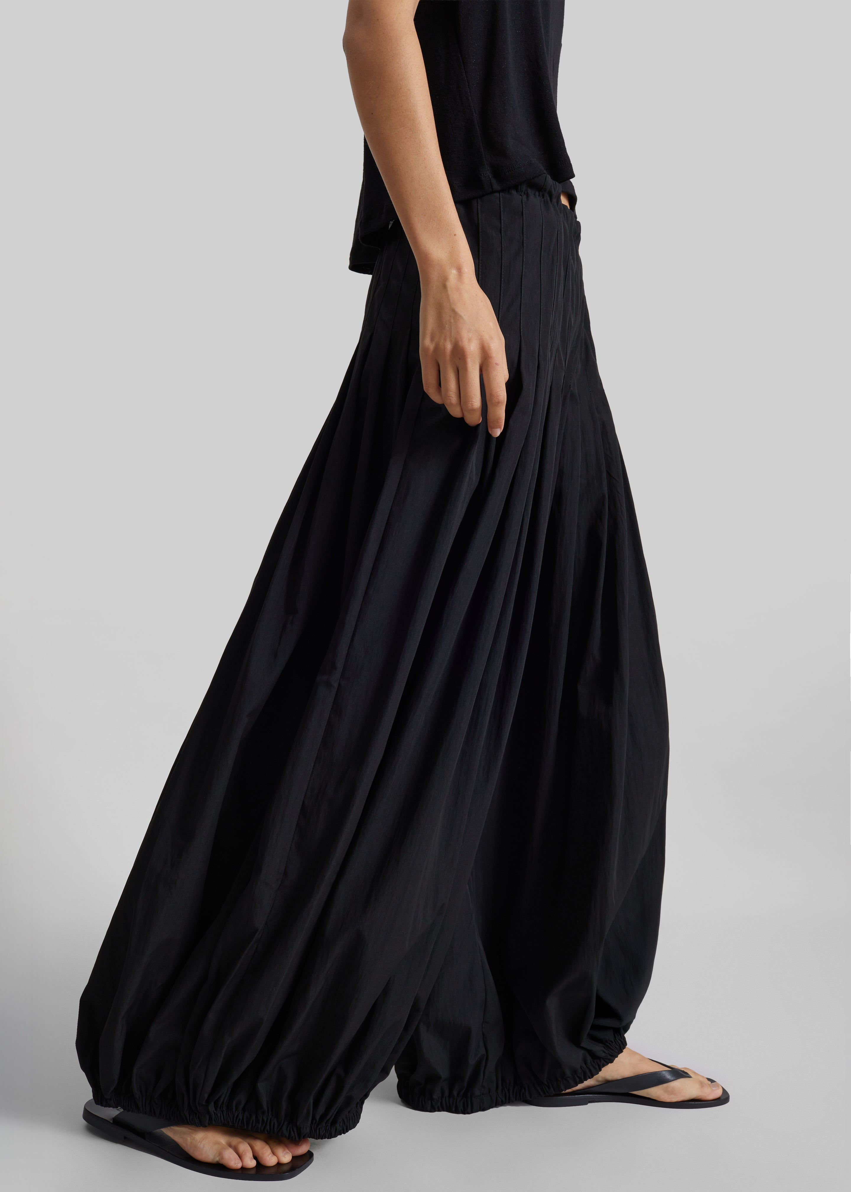 Berson Gathered Balloon Pants - Black - 2