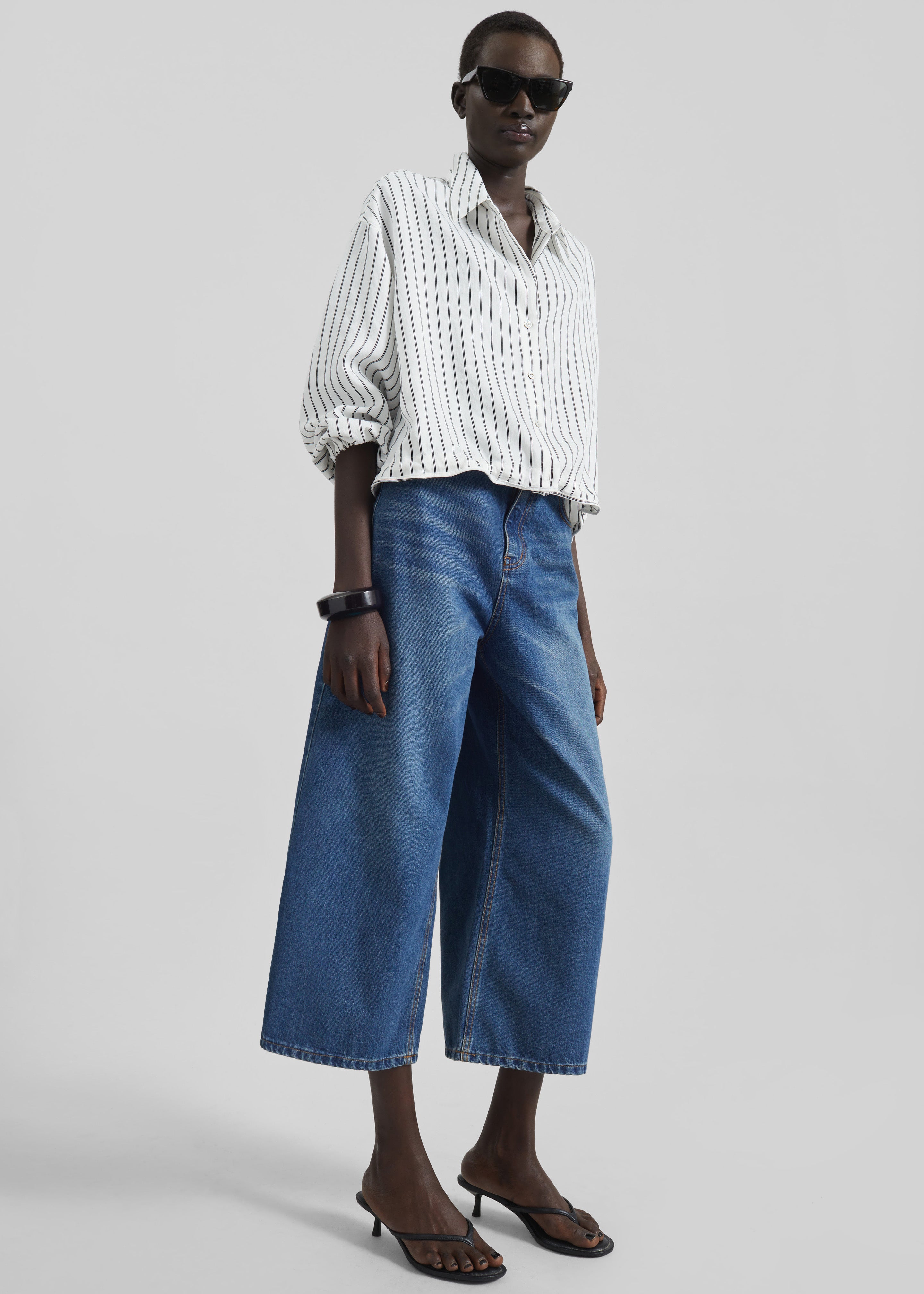 Besdon Denim Culottes - Medium Wash - 7