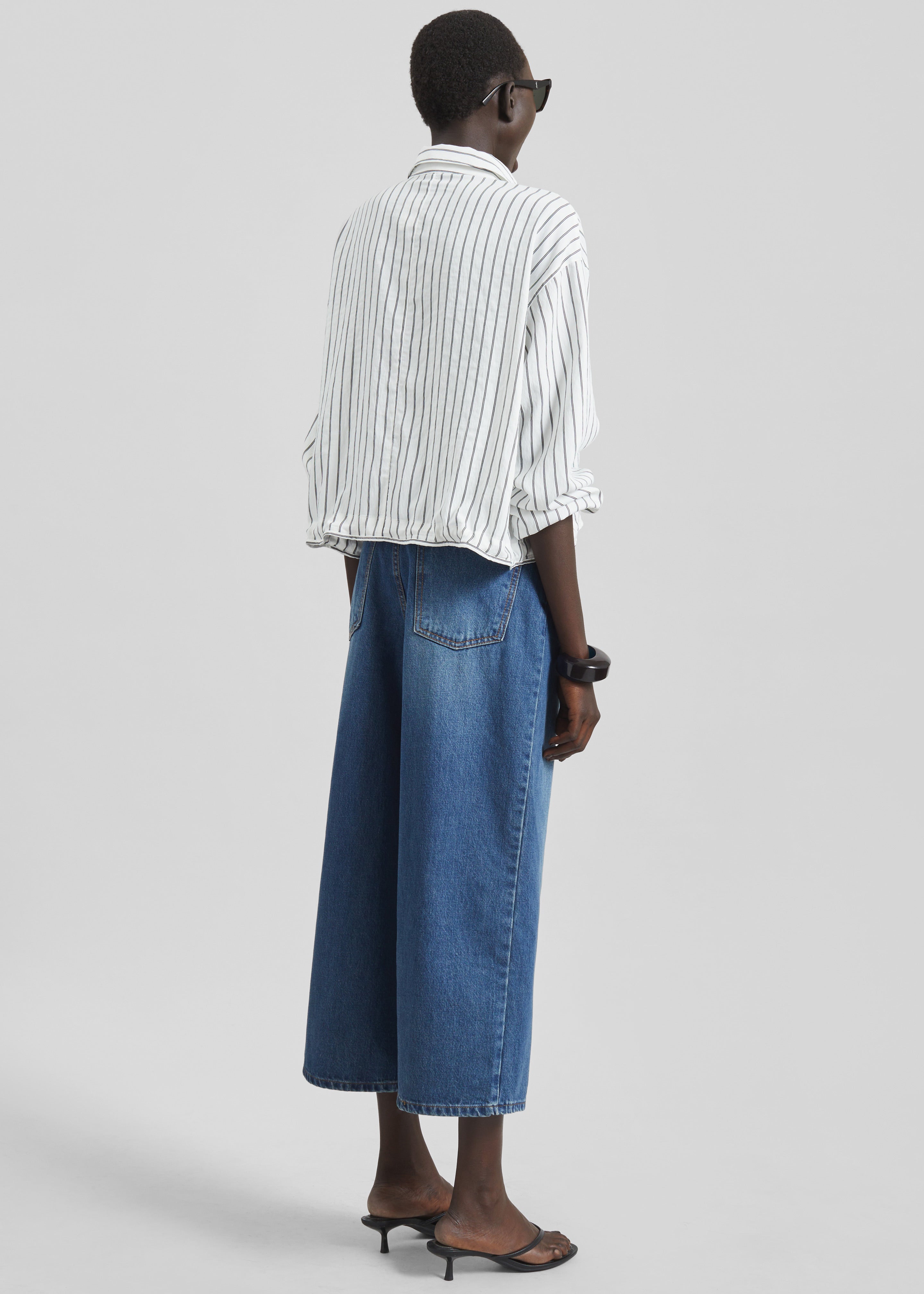 Besdon Denim Culottes - Medium Wash - 8