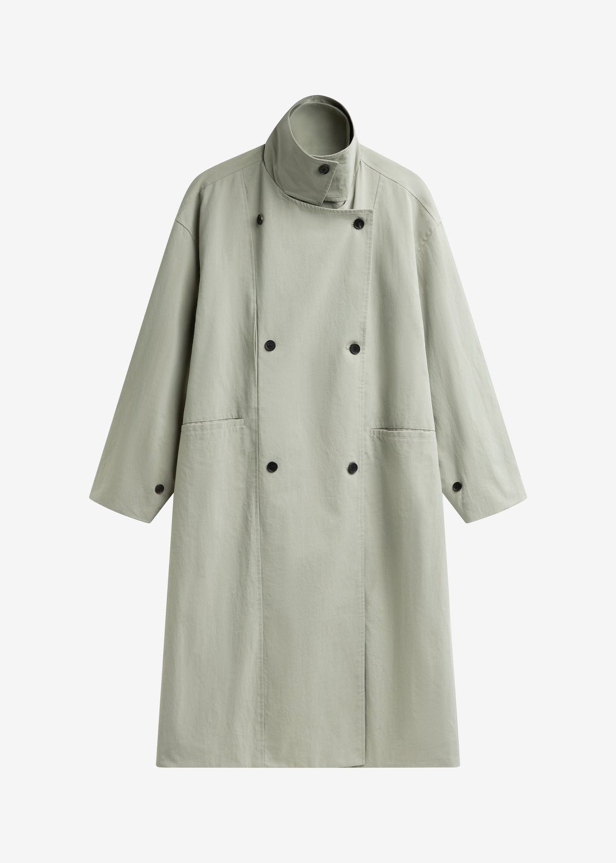 Besme Layered Trench Coat - Sage - 9