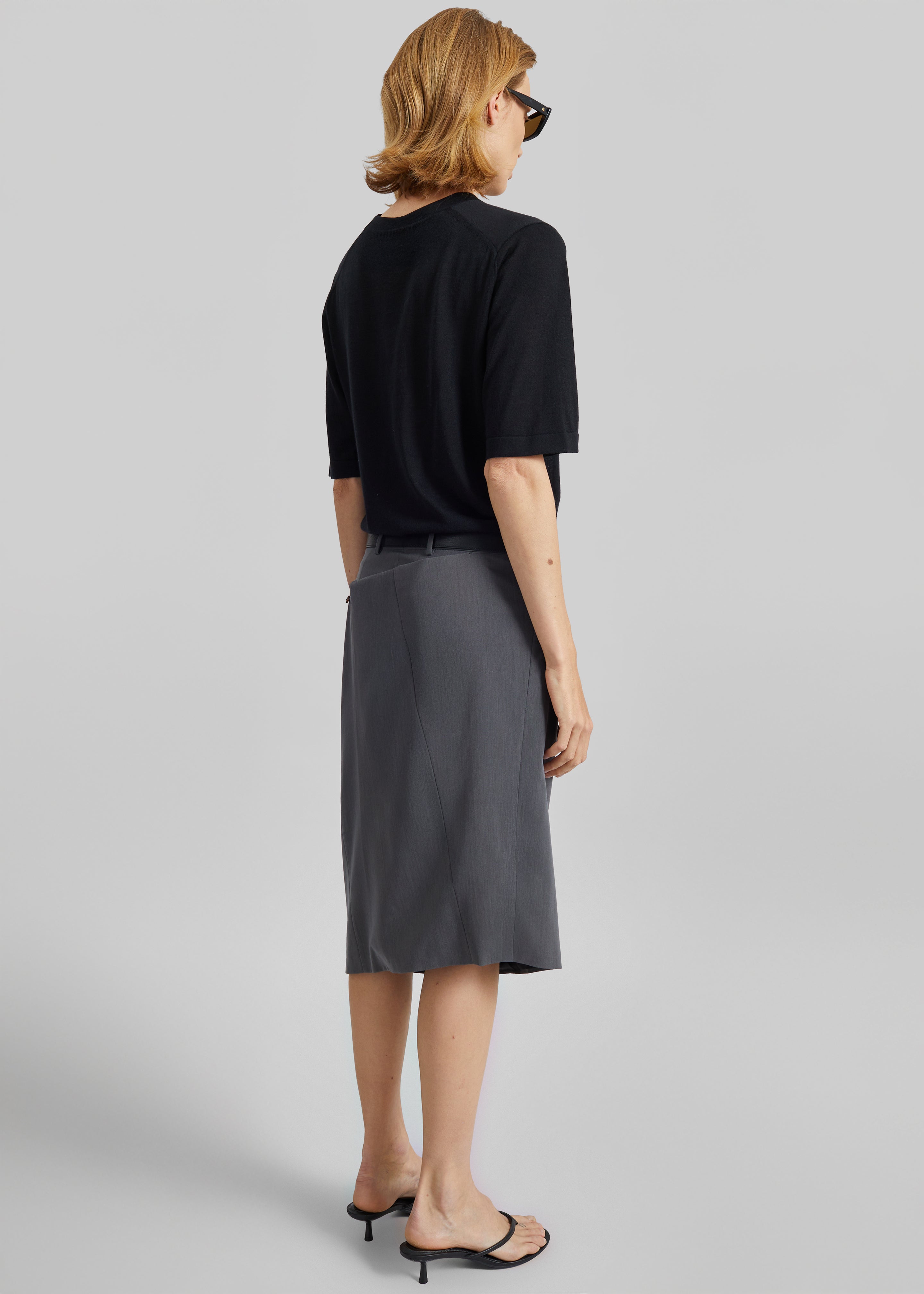 Bettter Draped Side Skirt - Grey - 9