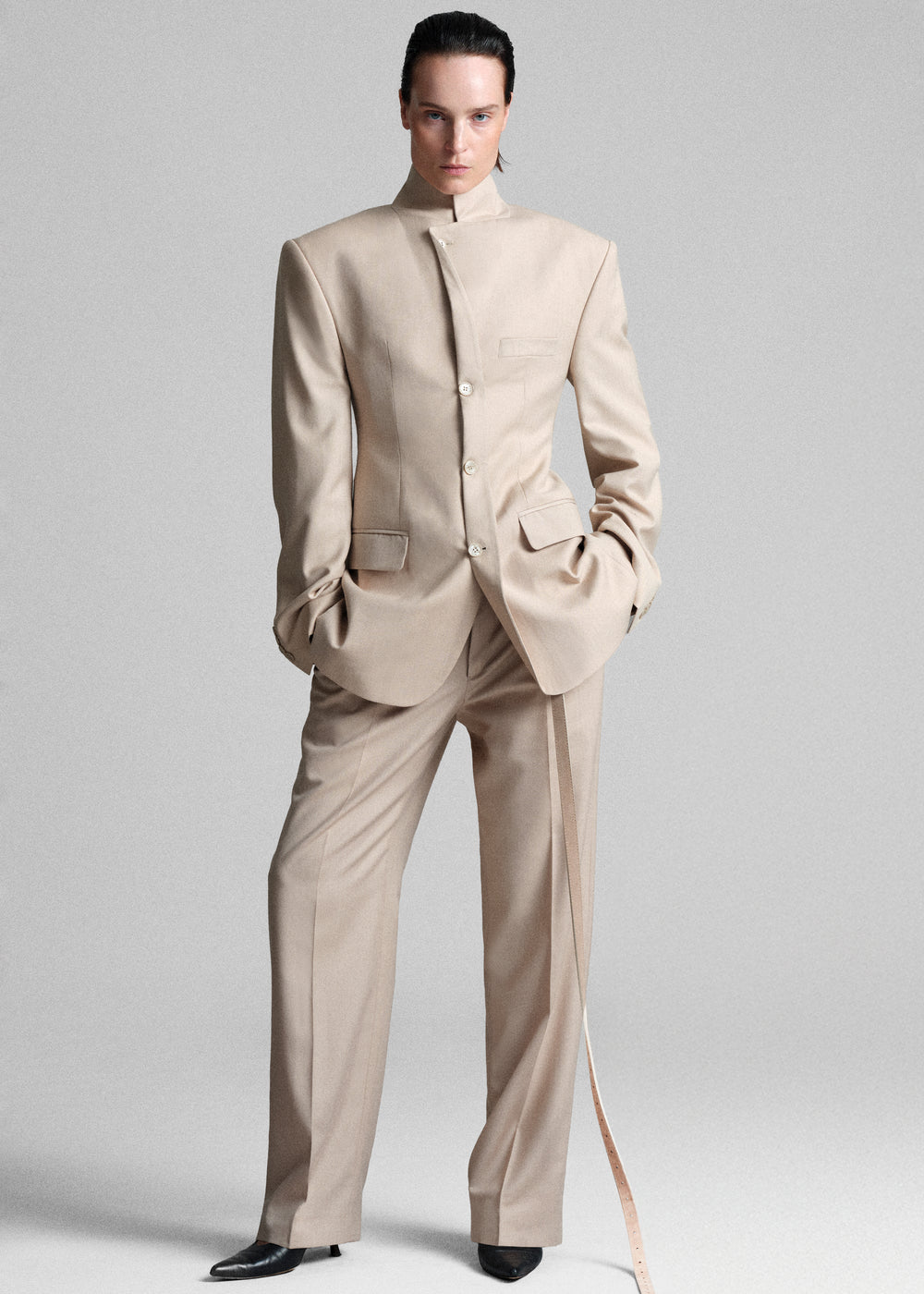 Bettter Folded Blazer - Beige - 1