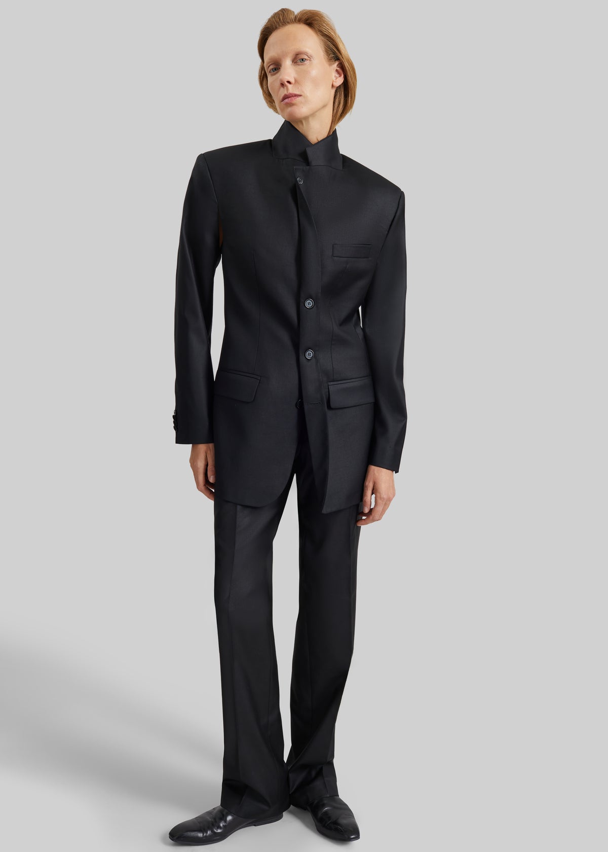 Bettter Folded Blazer With Slits - Black - 7