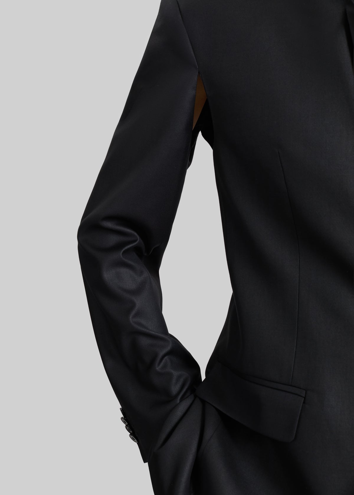 Bettter Folded Blazer With Slits - Black - 8
