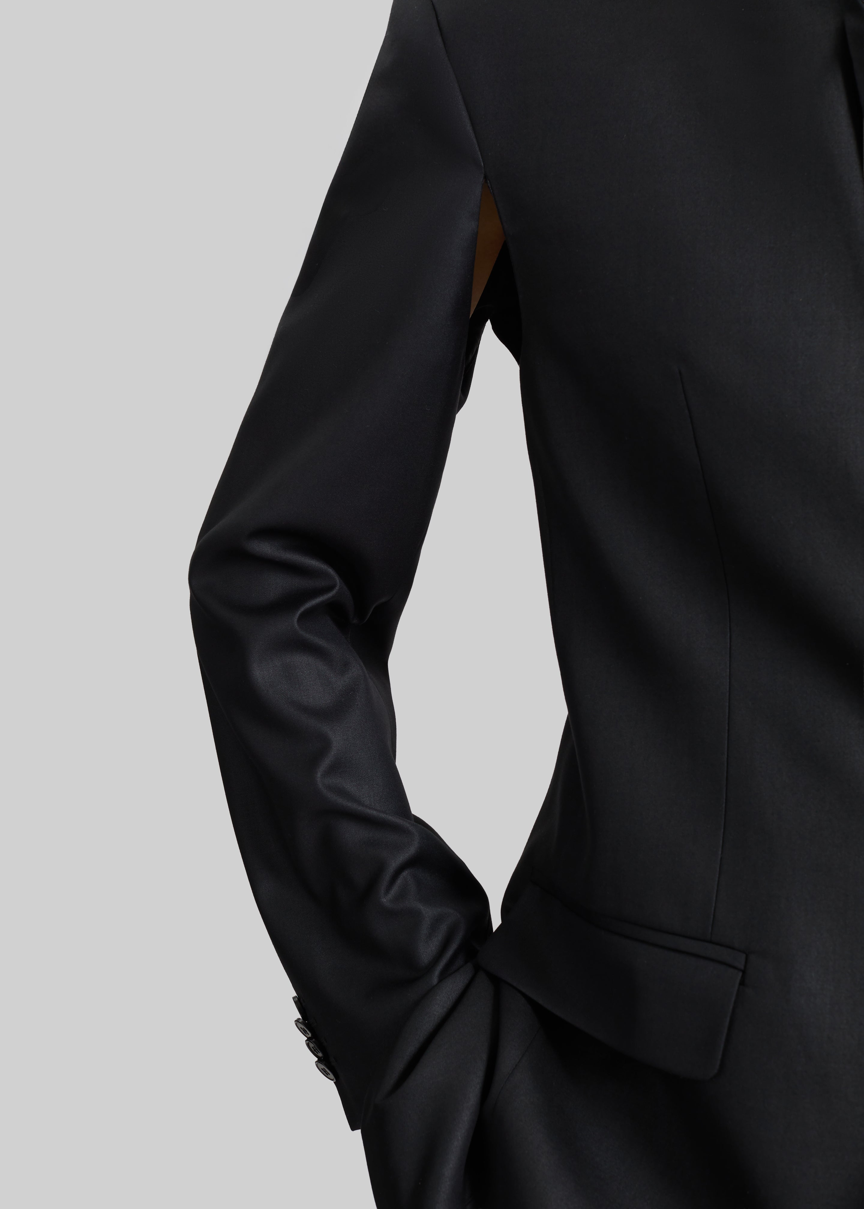 Bettter Folded Blazer With Slits - Black - 8