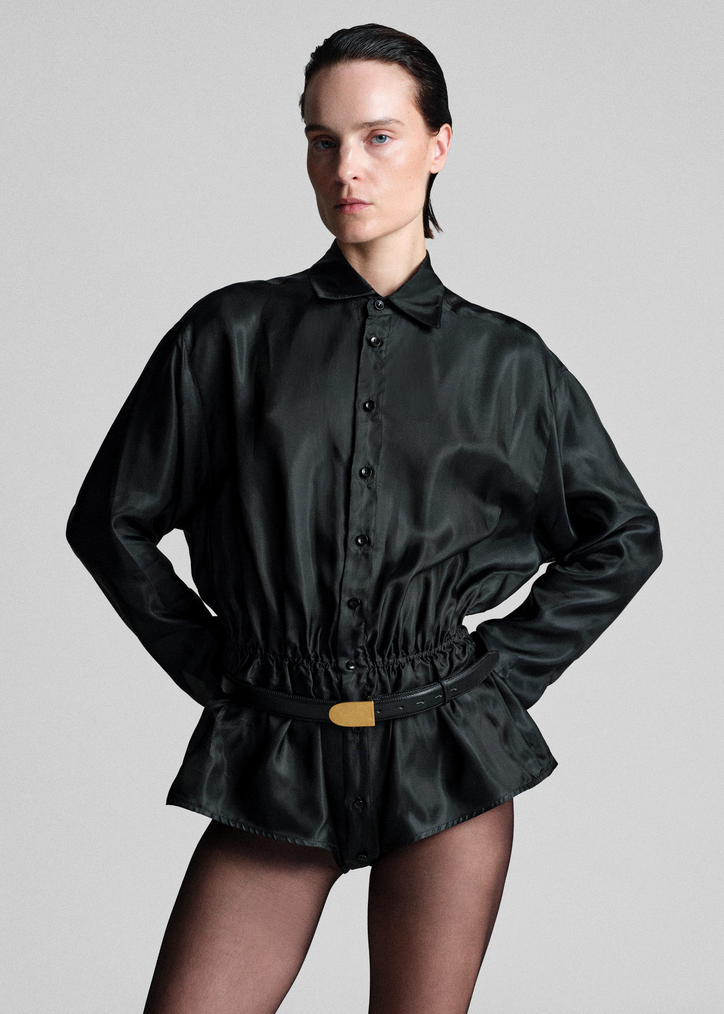 Bettter Lining Shirt Bodysuit - Black - 2