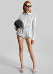 Bettter Lining Shirt Tie Bodysuit - Multicolor
