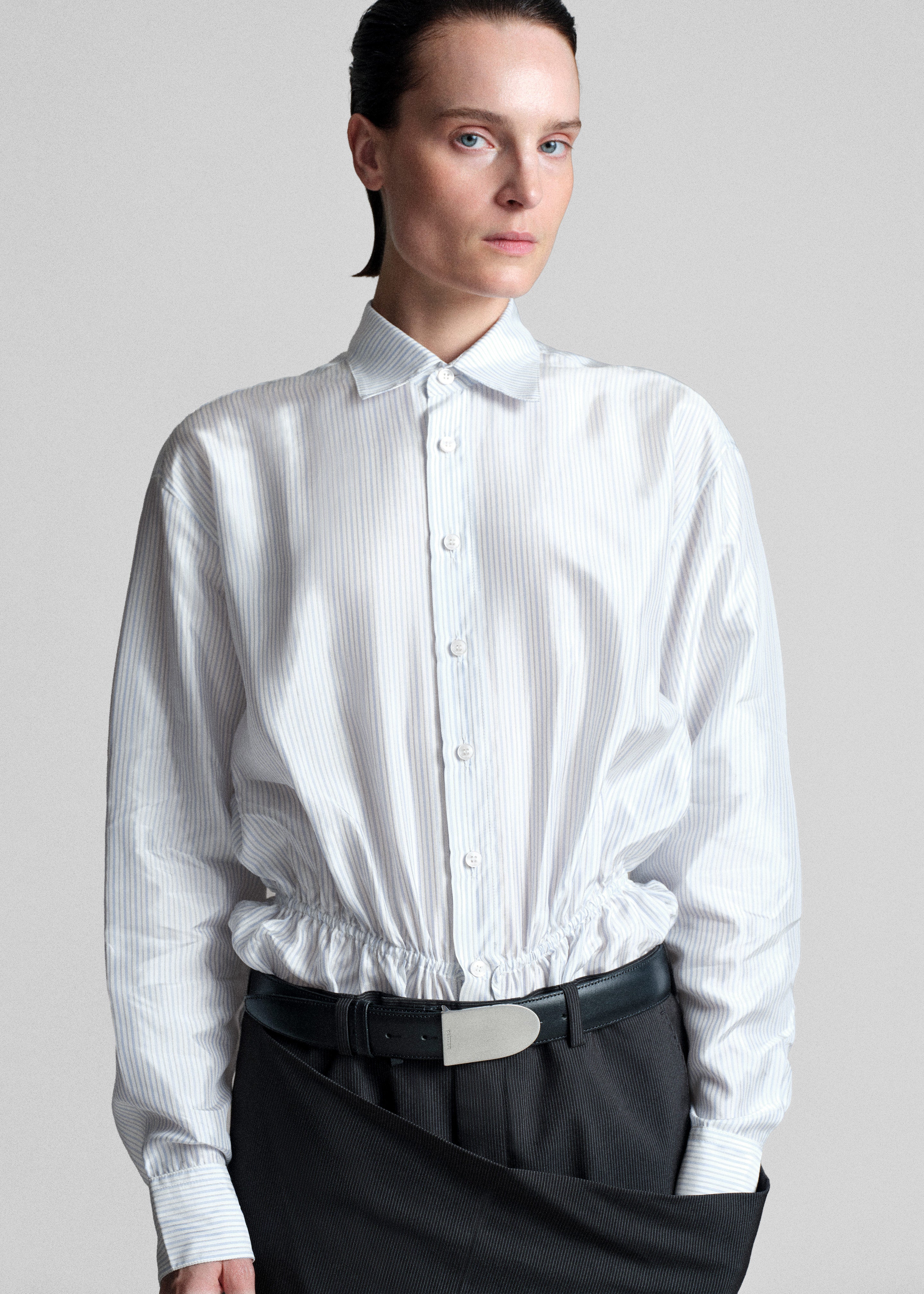 Bettter Lining Shirt Tie Bodysuit - Multicolor - 6