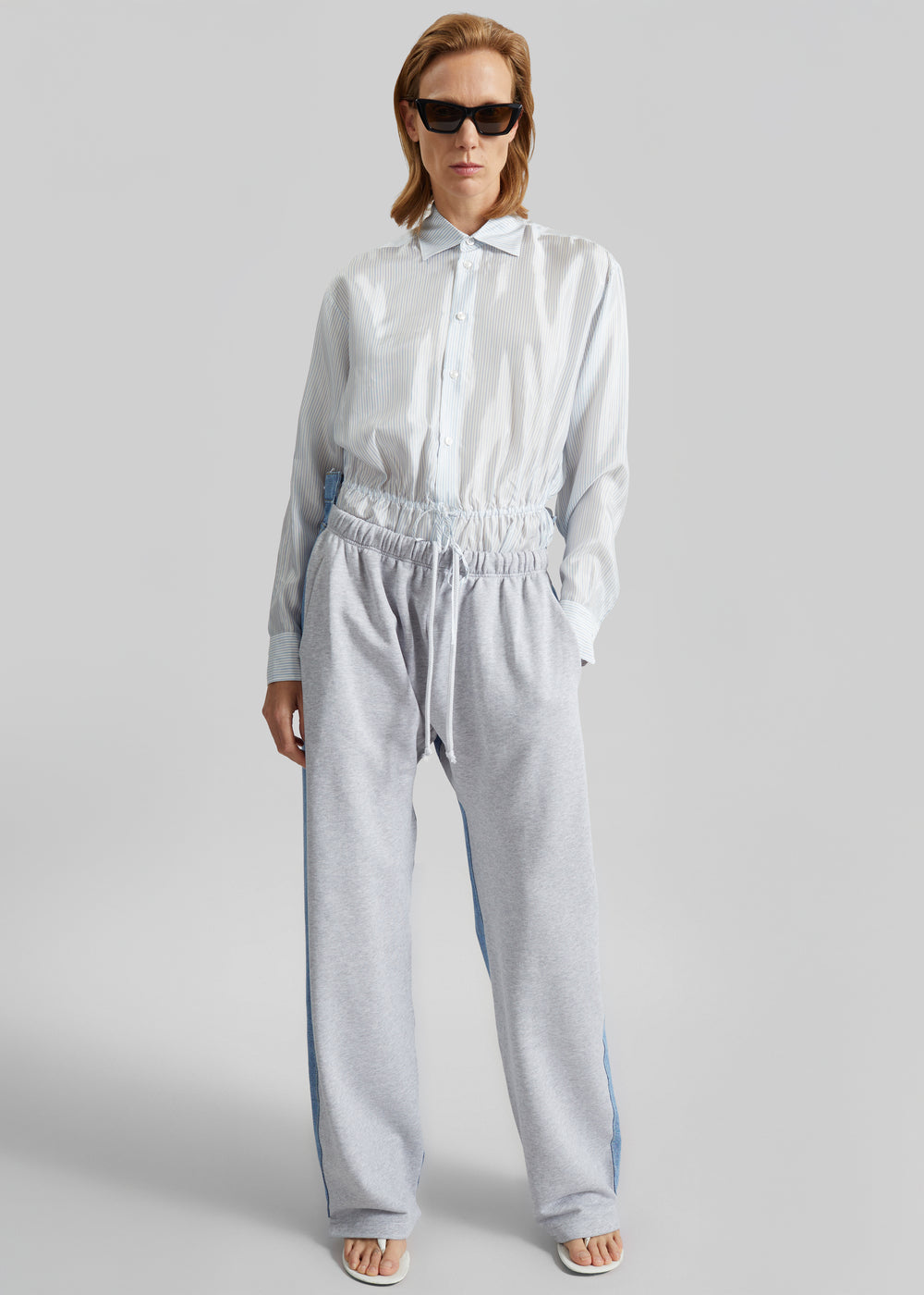 Bettter Track Denim Trousers - Grey - 1