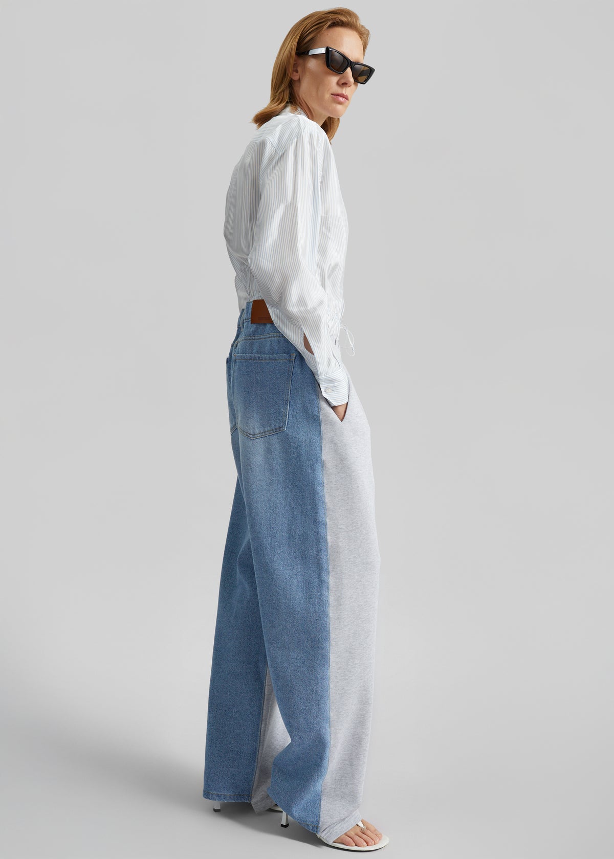 Bettter Track Denim Trousers - Grey - 1