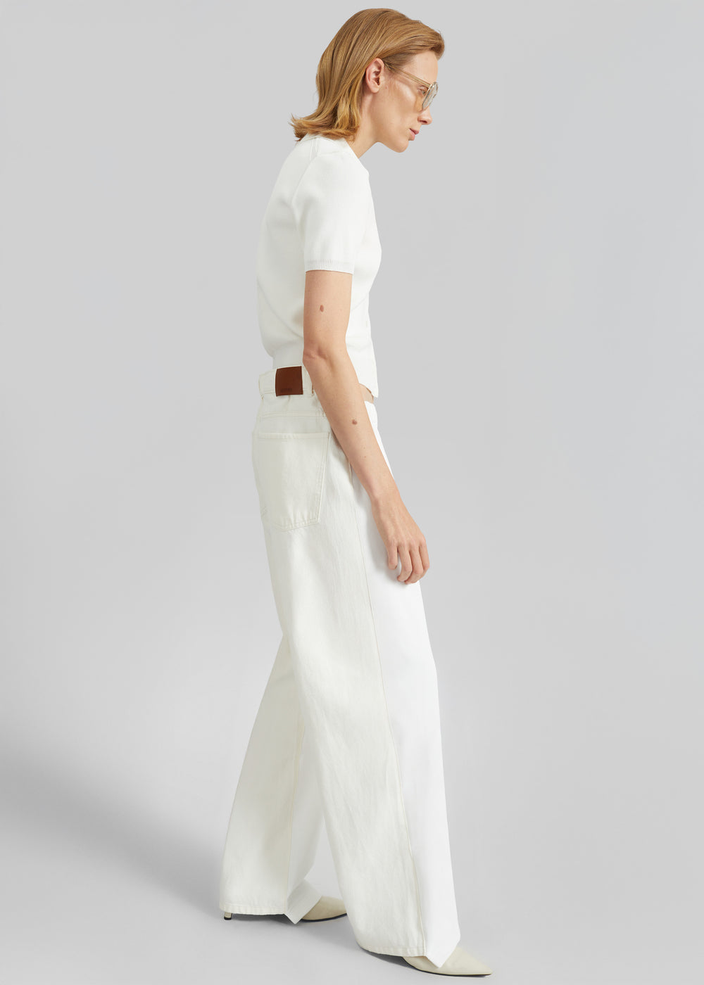 Bettter Track Denim Trousers - White - 1