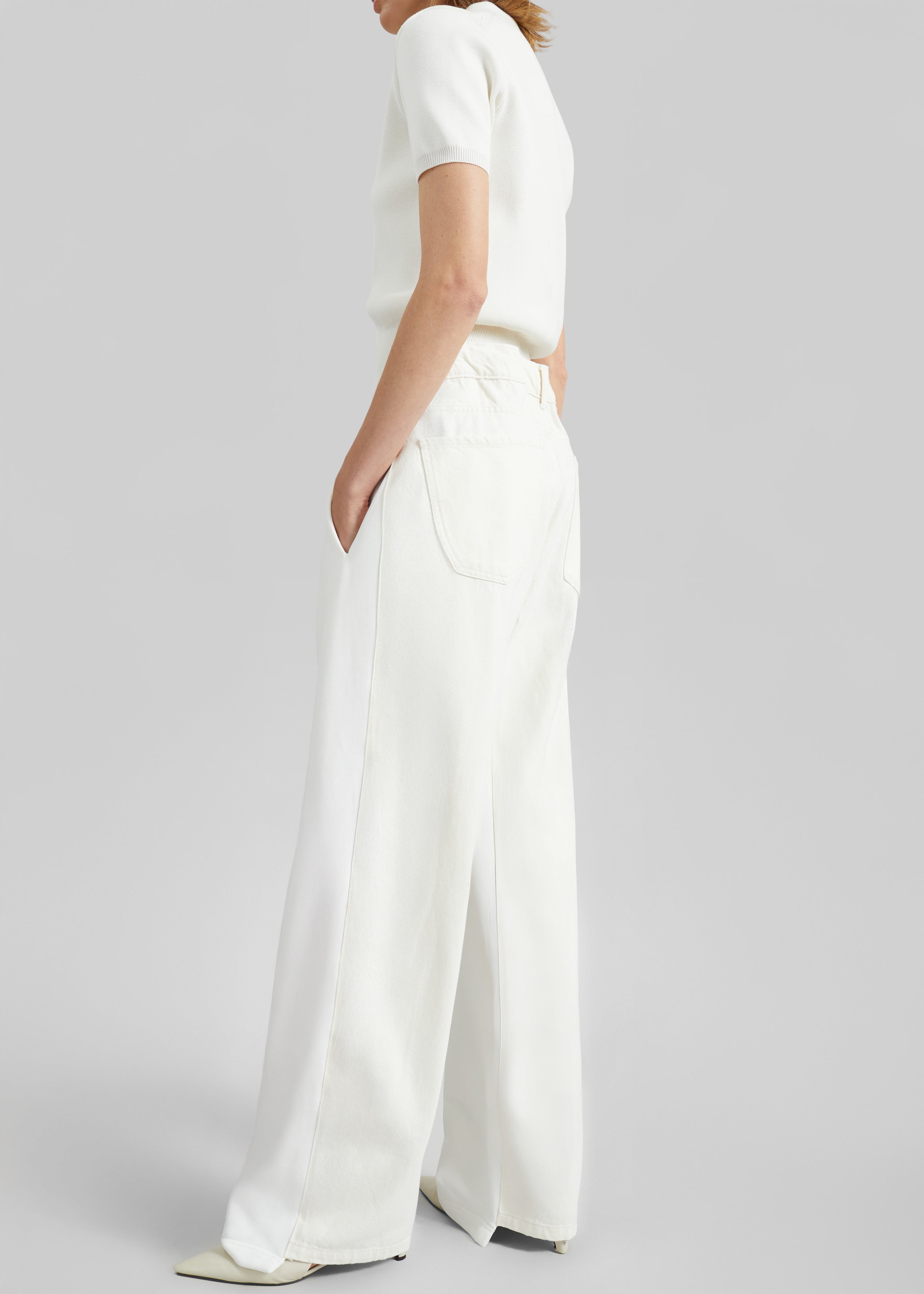 Bettter Track Denim Trousers - White - 6