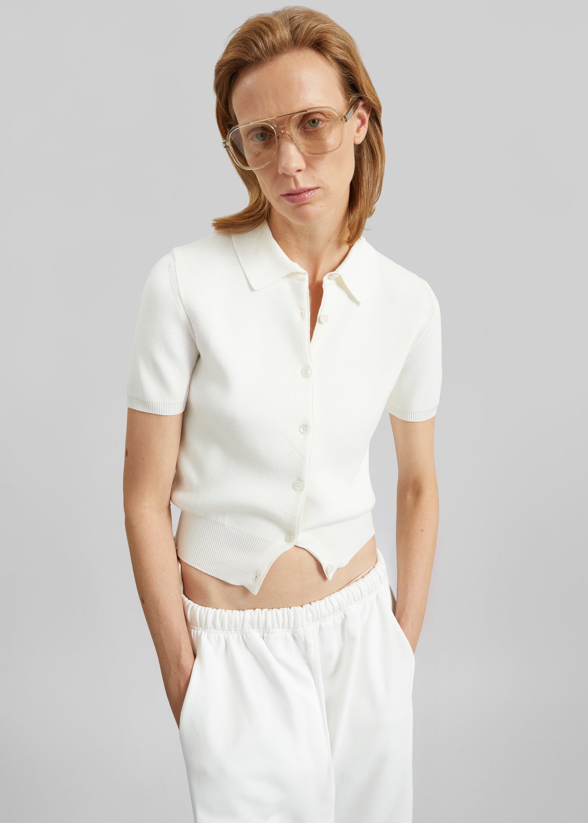 Bettter Track Denim Trousers - White - 7