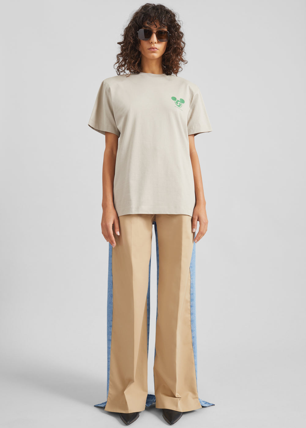 Bettter Upcycle Tee With Shoulder Pads - Grey - 1