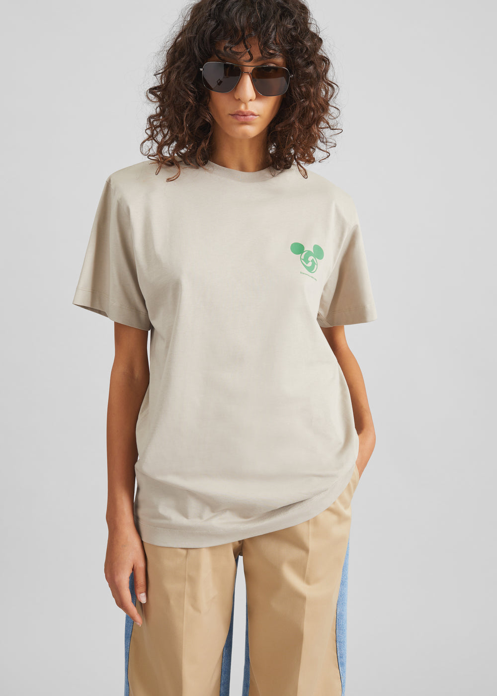 Bettter Upcycle Tee With Shoulder Pads - Grey