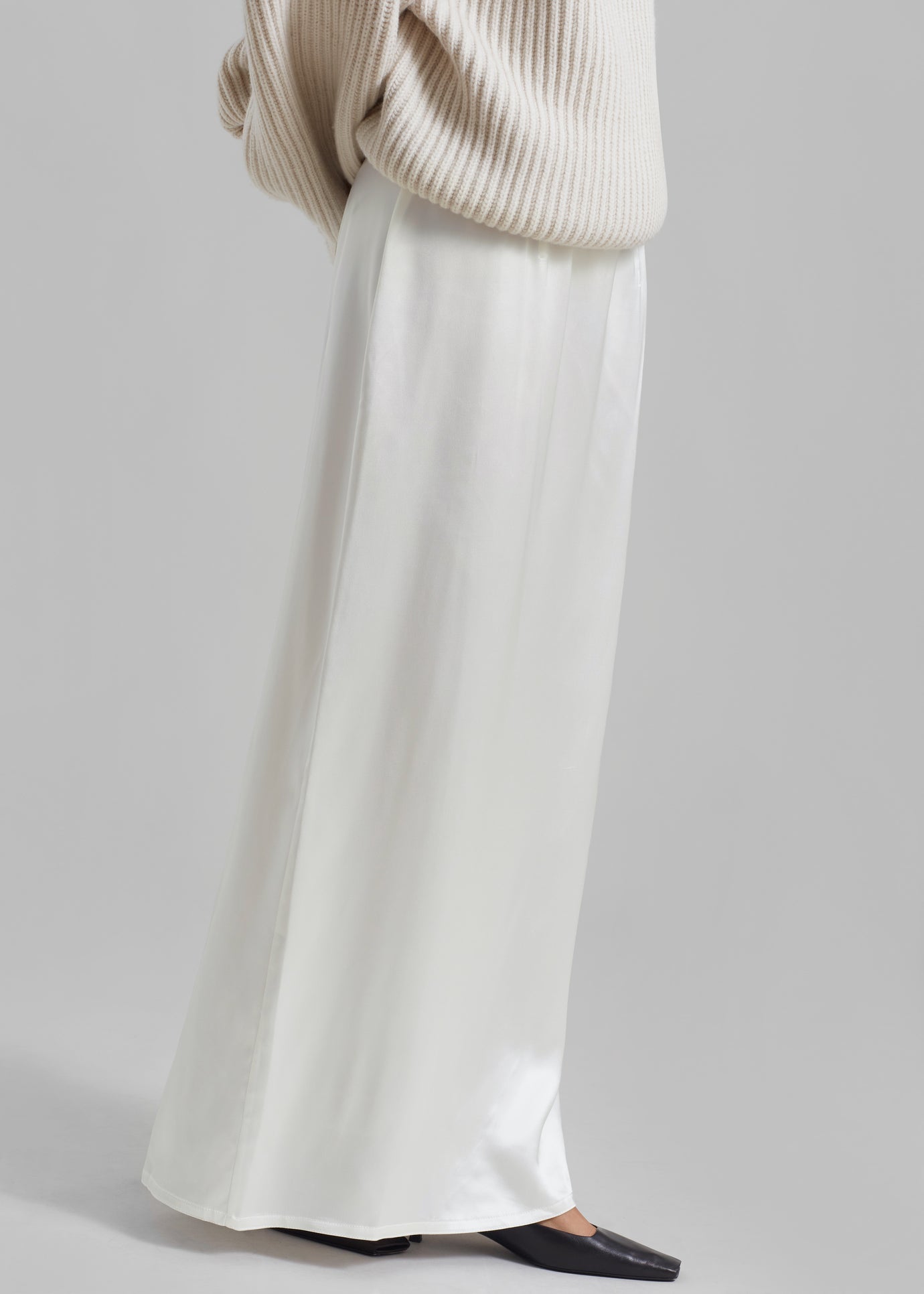 Bevza Ankle Length Skirt - Ivory - 1