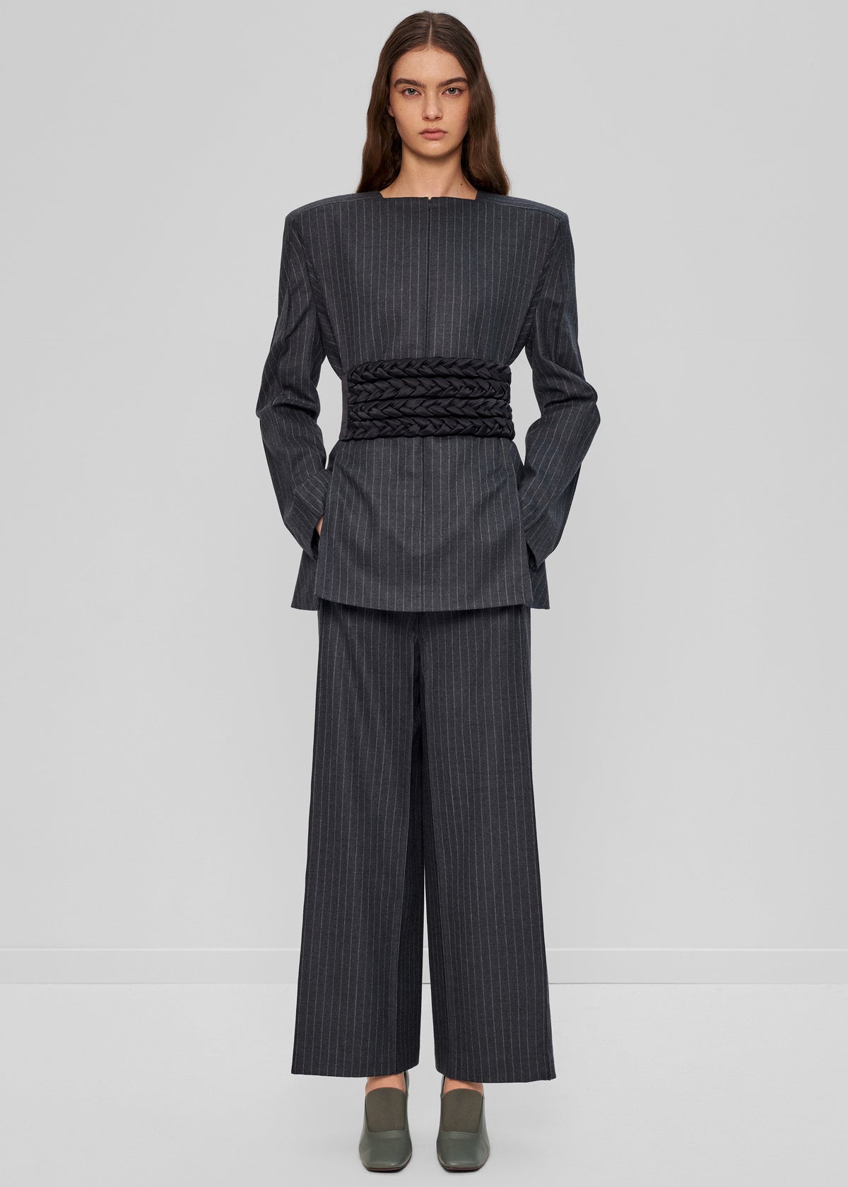 Bevza Belted Square Culottes - Dark Grey - 4