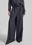 Bevza Belted Square Culottes - Dark Grey