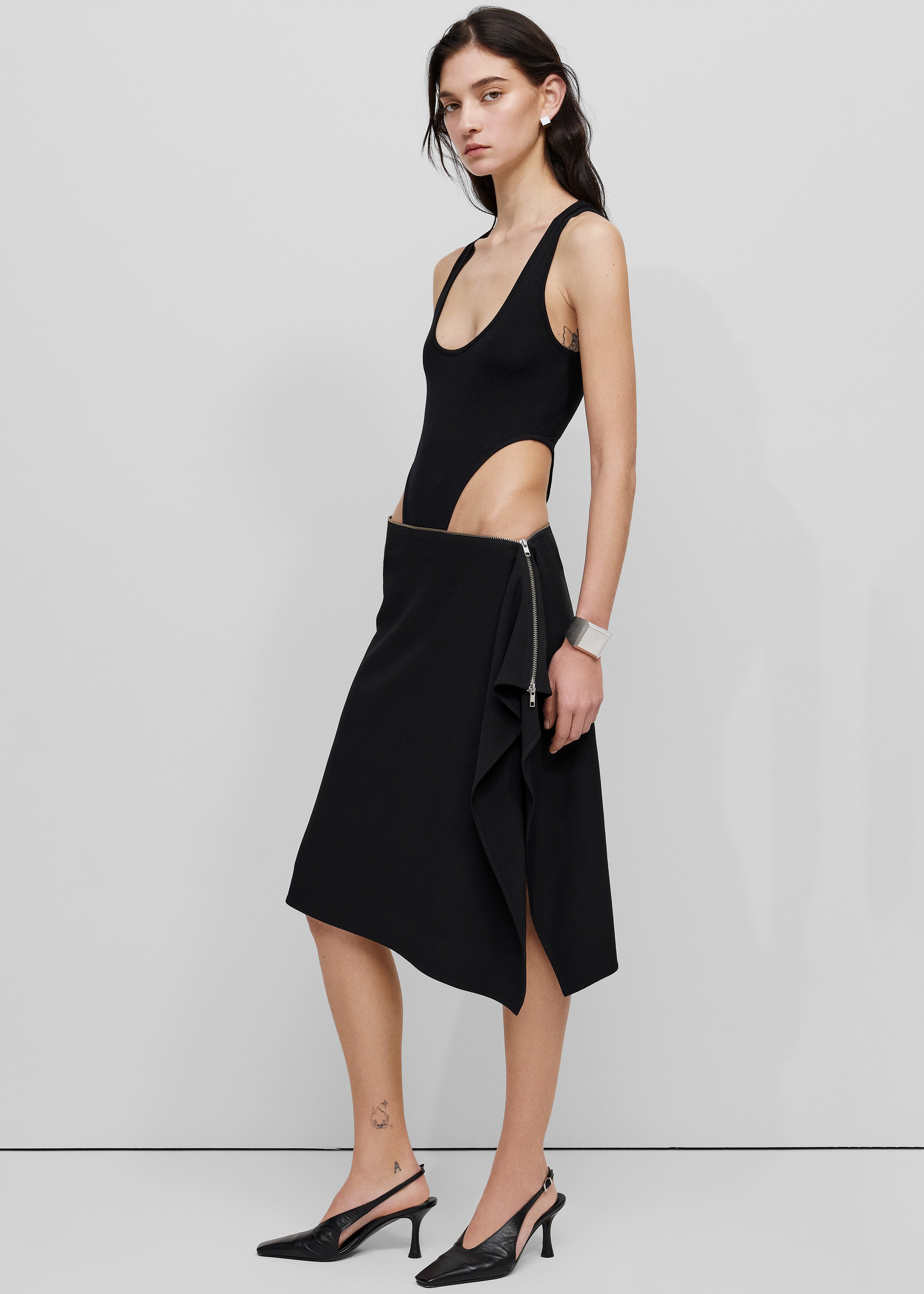 Bevza Square Skirt - Black - 3