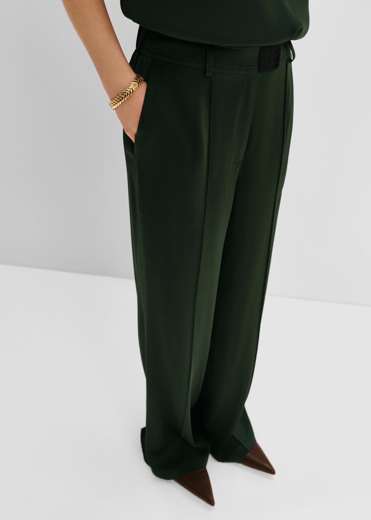 Bevza Bra Closure Trousers - Dark Green - 2