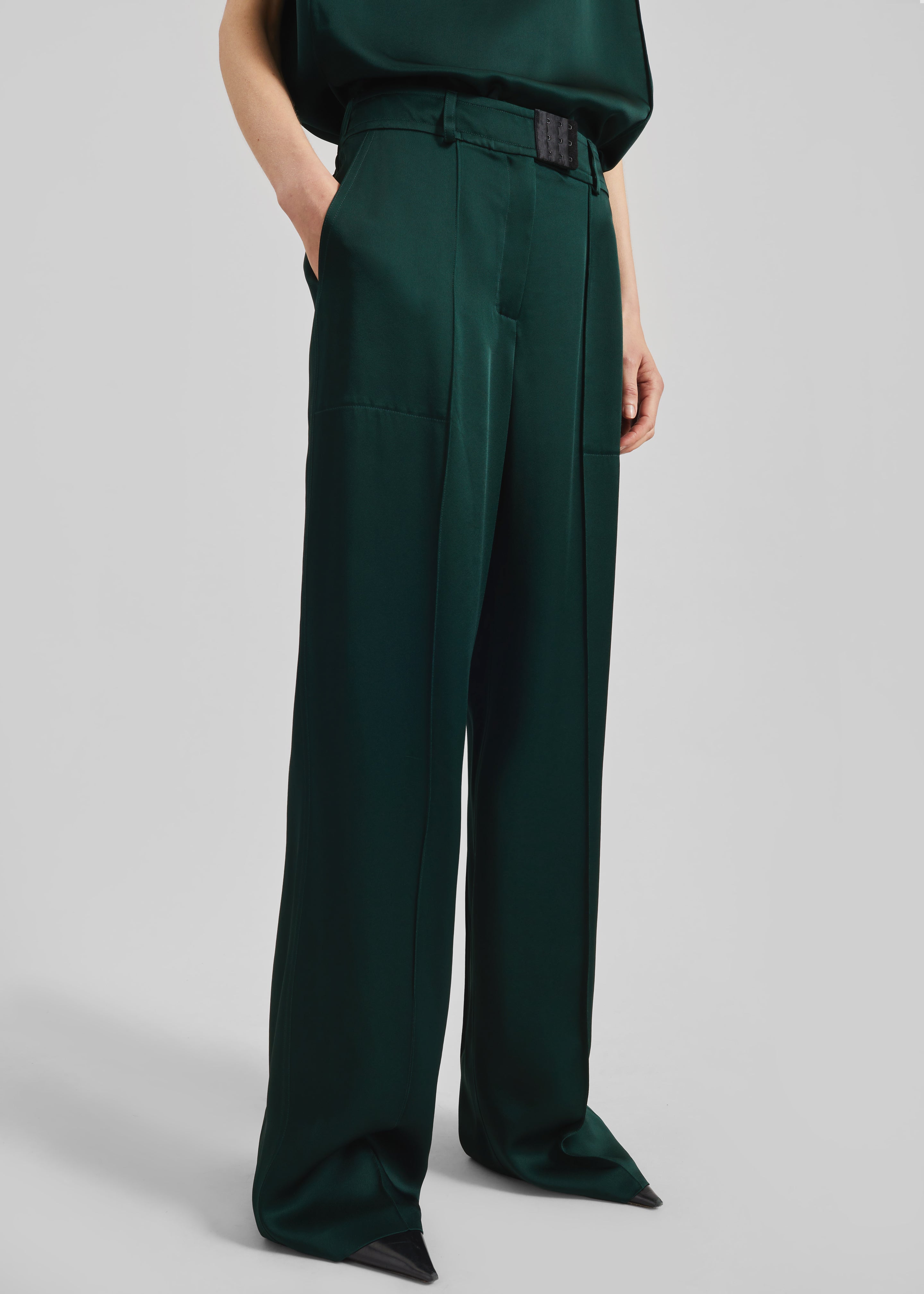 Bevza Bra Closure Trousers - Dark Green - 5