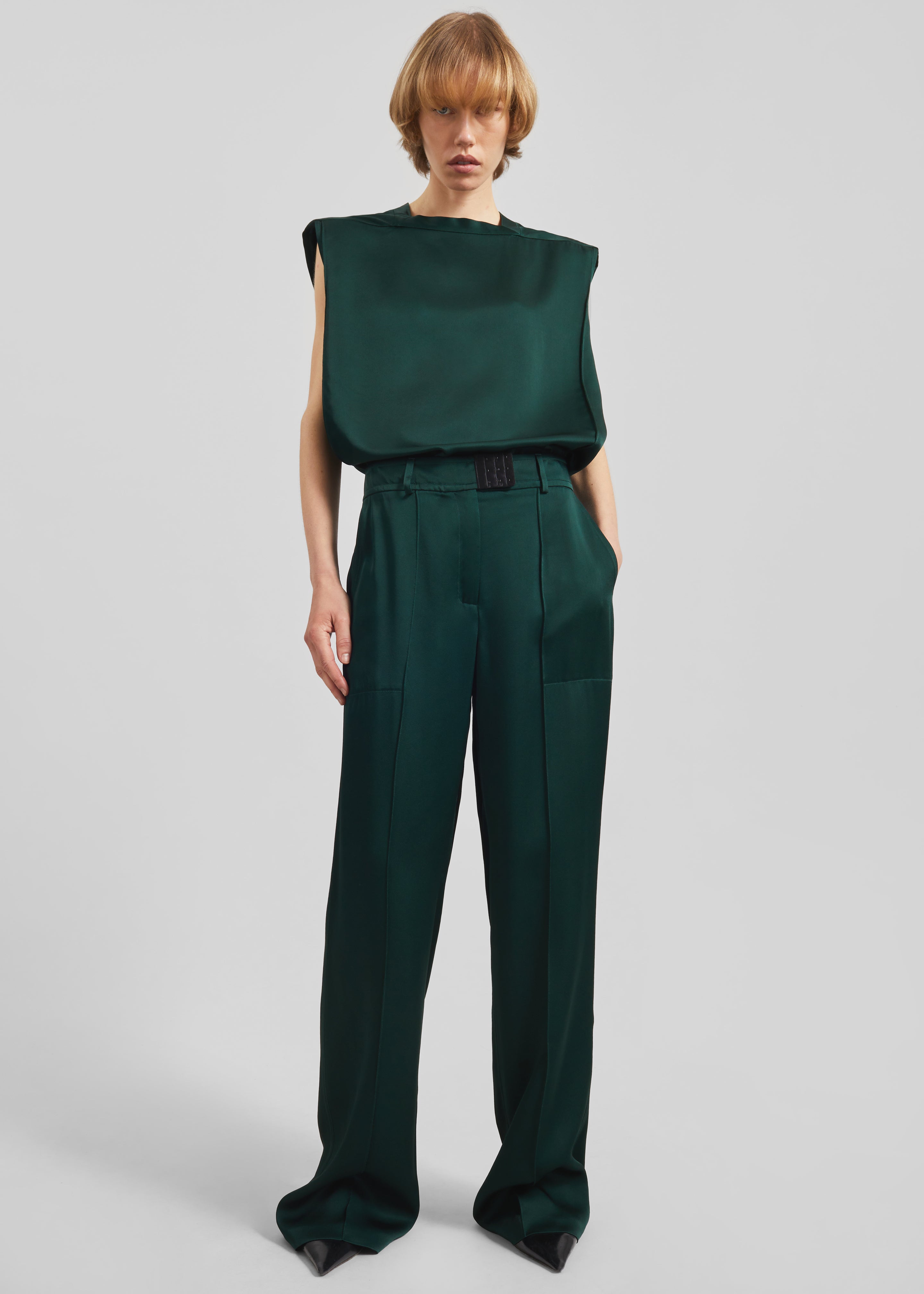 Bevza Bra Closure Trousers - Dark Green - 4