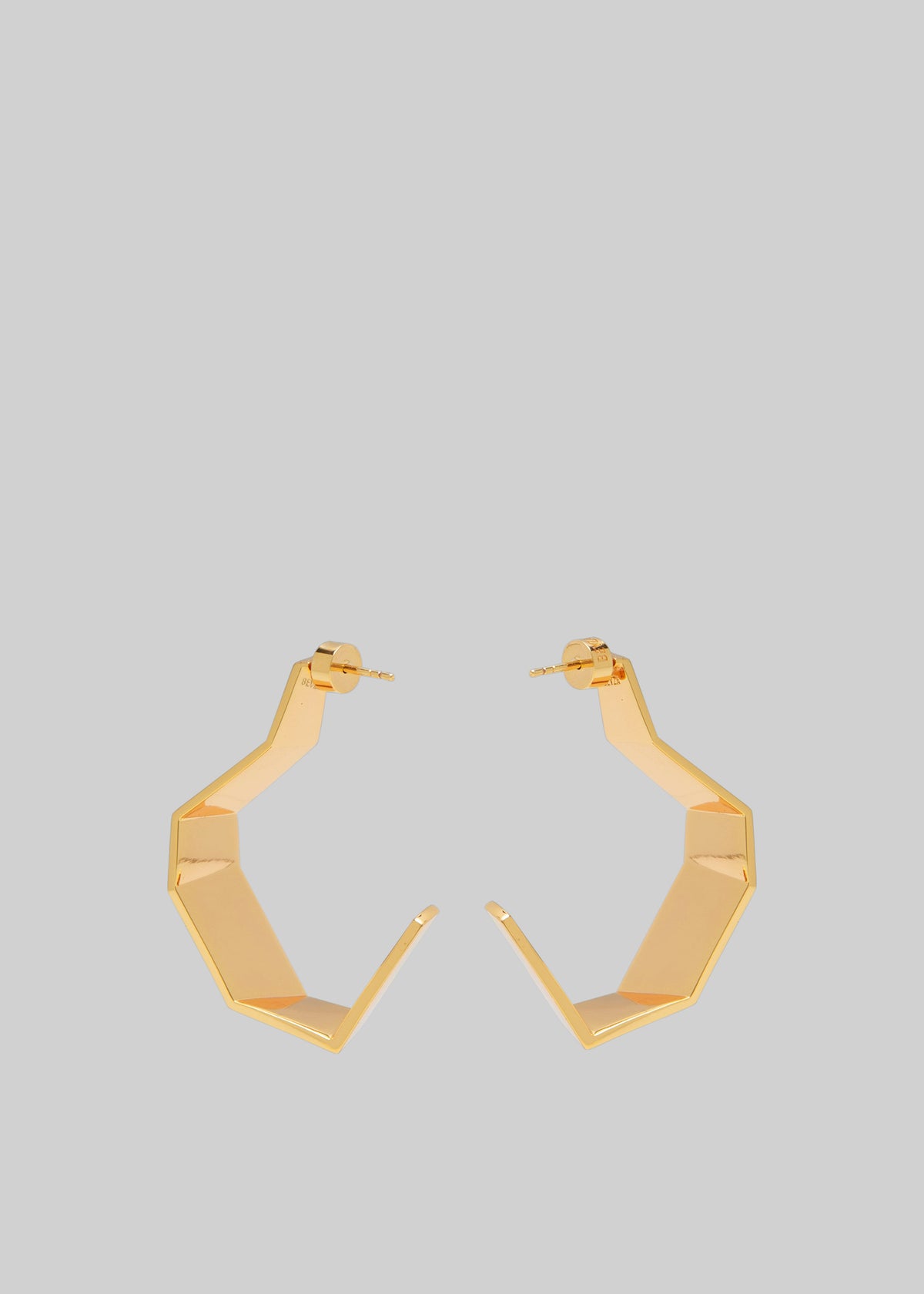 Bevza Broken Shape Earings - Golden - 5