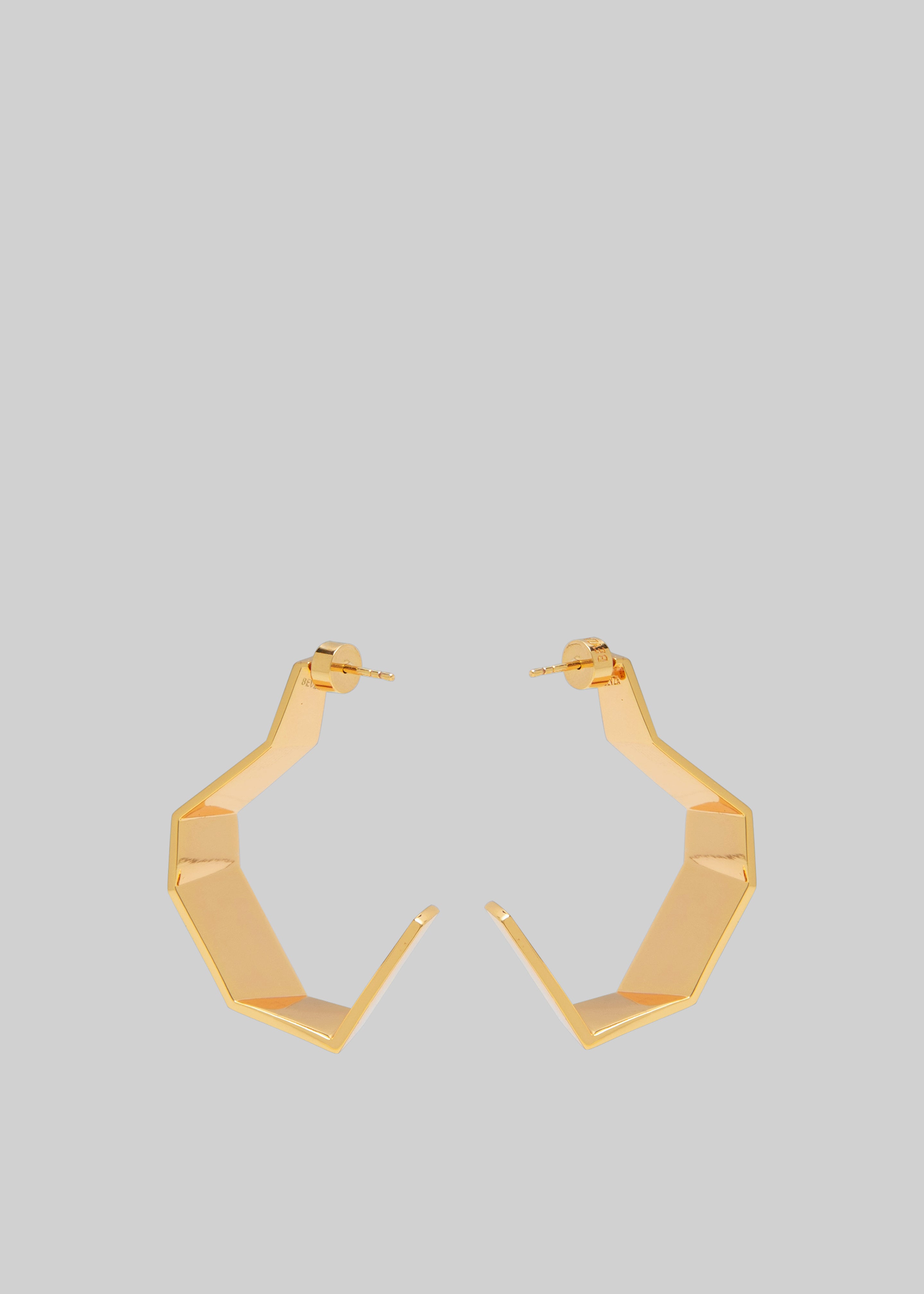 Bevza Broken Shape Earings - Golden - 5