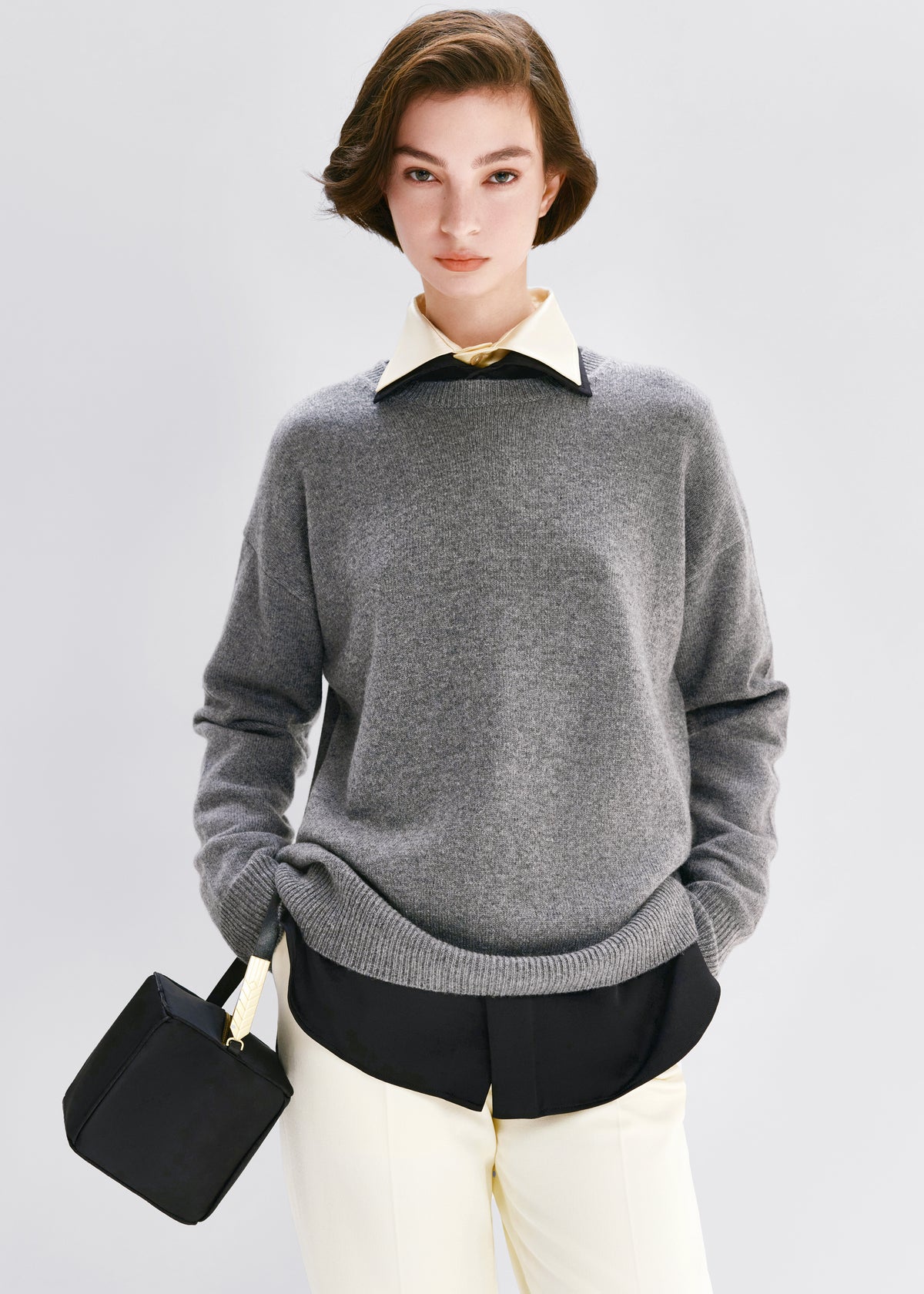 Bevza Cashmere Sweater - Dark Grey - 4
