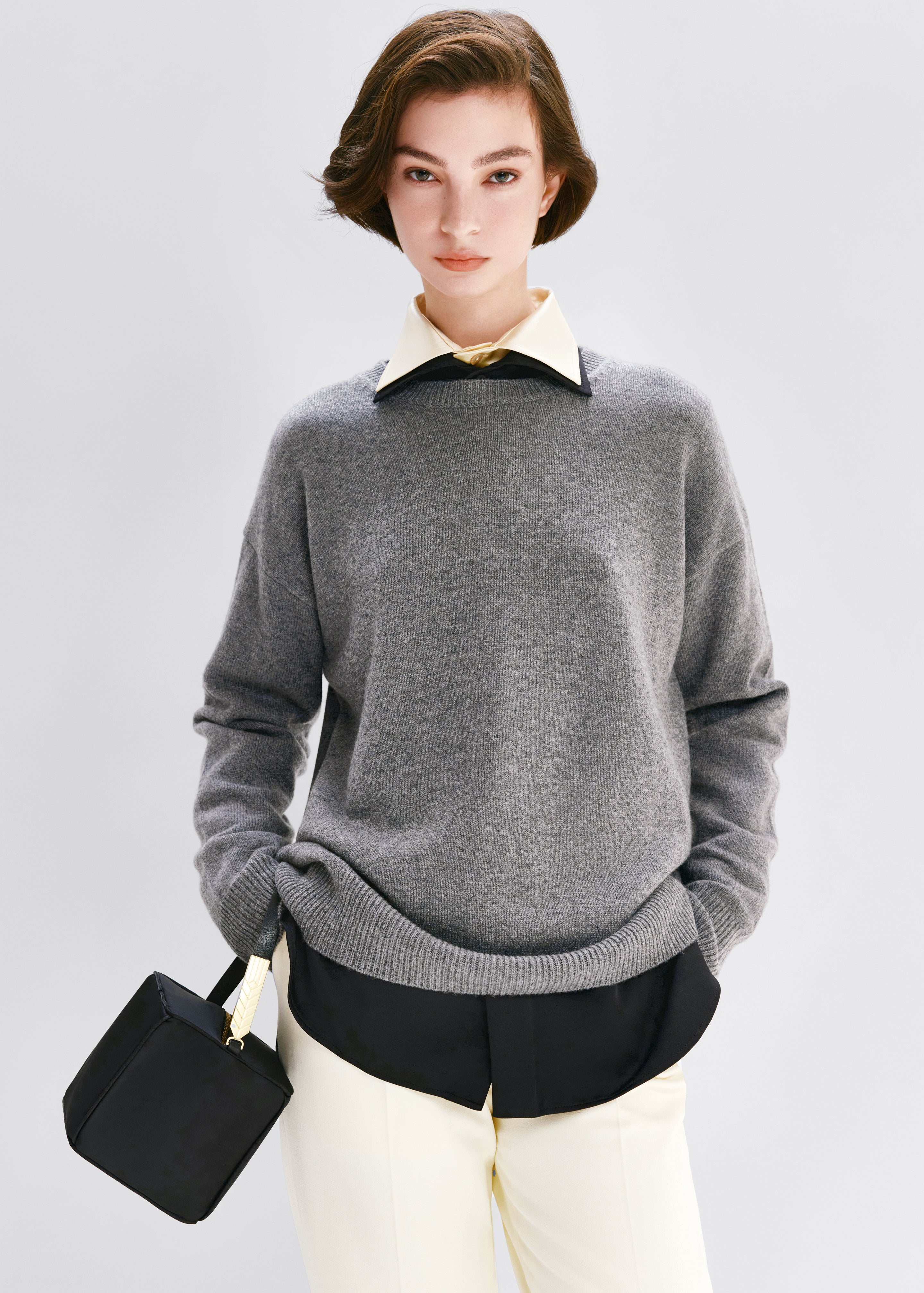 Bevza Cashmere Sweater - Dark Grey - 4