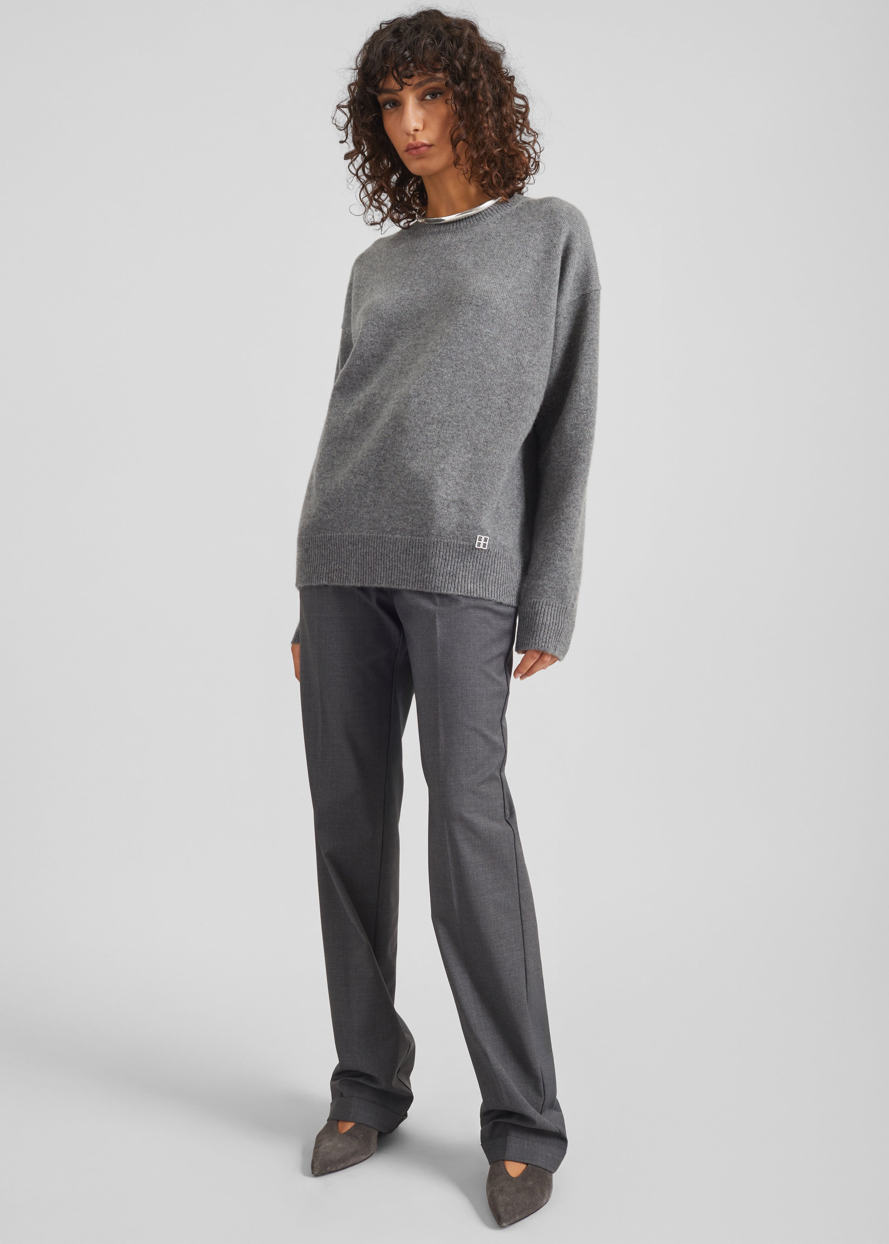 Bevza Cashmere Sweater - Dark Grey - 2