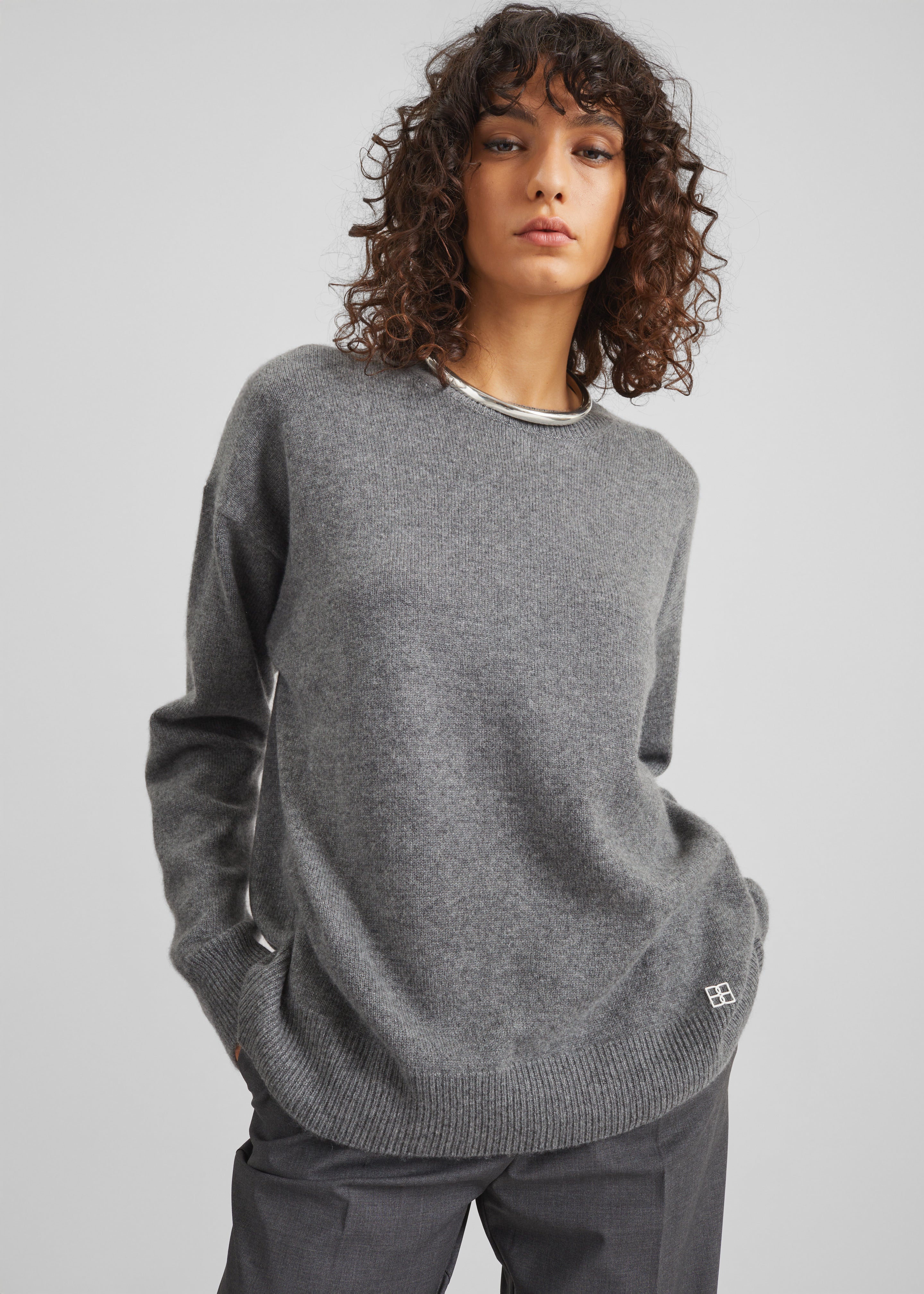 Bevza Cashmere Sweater - Dark Grey - 6
