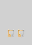 Bevza Cube Earrings - Golden/Silver