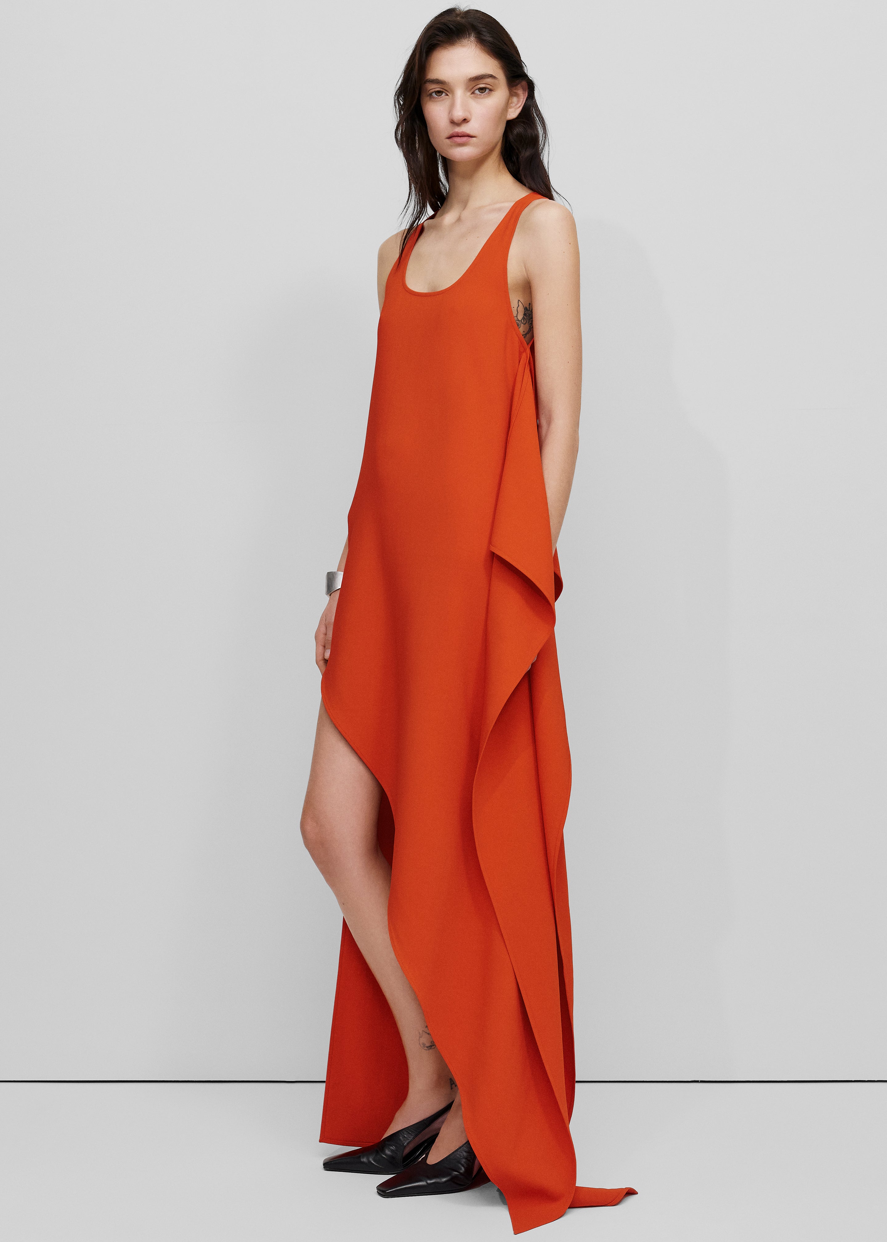 Bevza Edge Dress - Carrot Red - 1