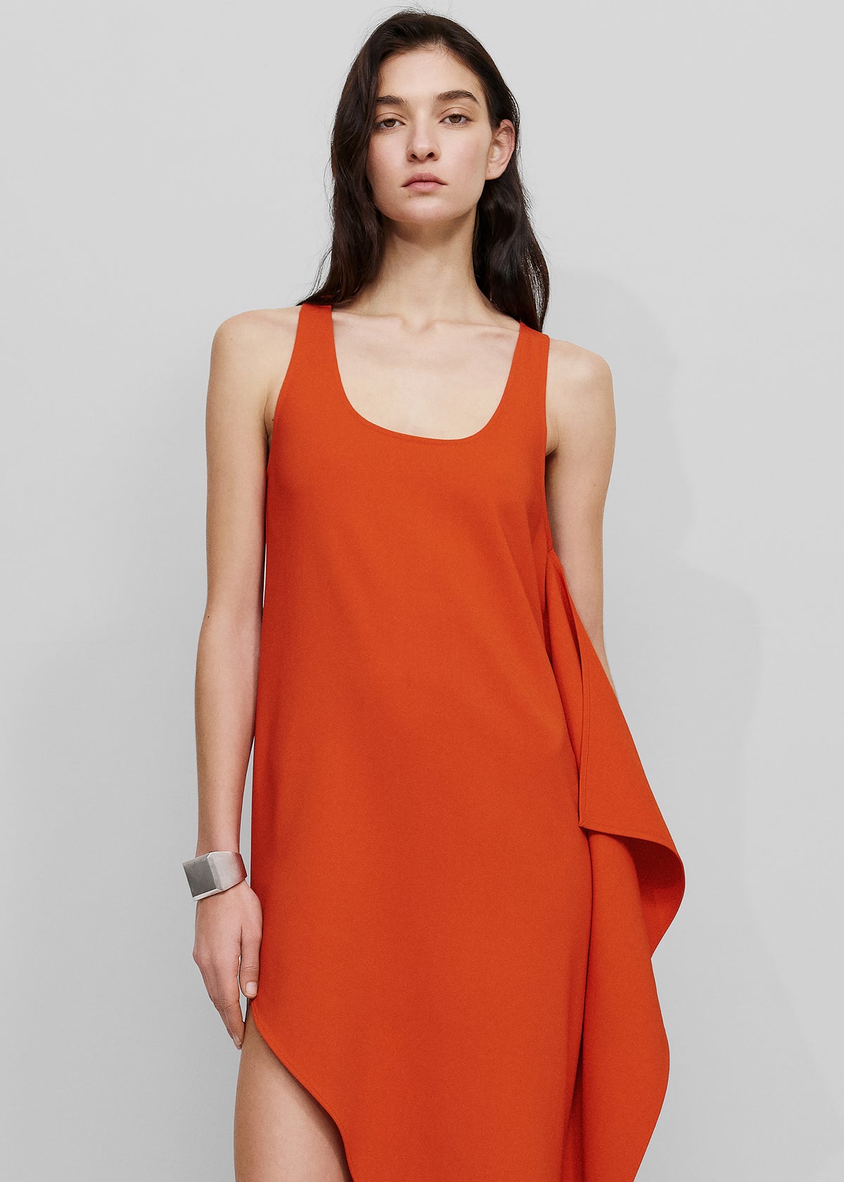 Bevza Edge Dress - Carrot Red - 2