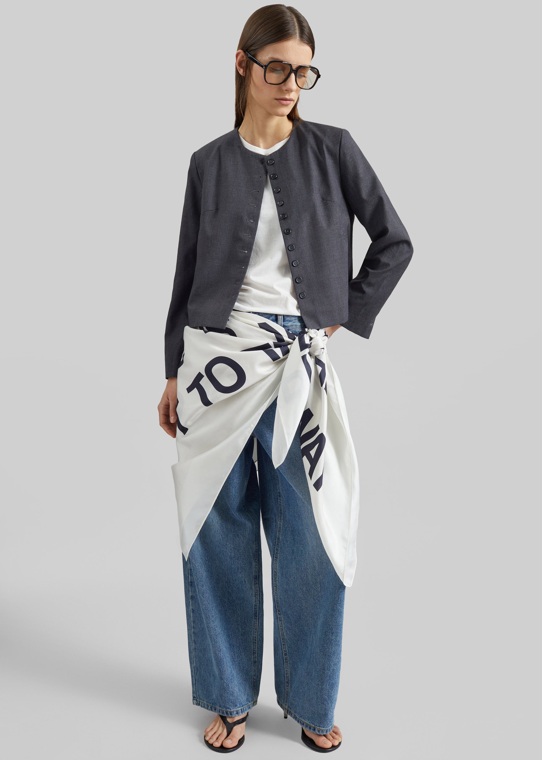 Shop the look image for Bevza Exupéry Shawl - Ivory