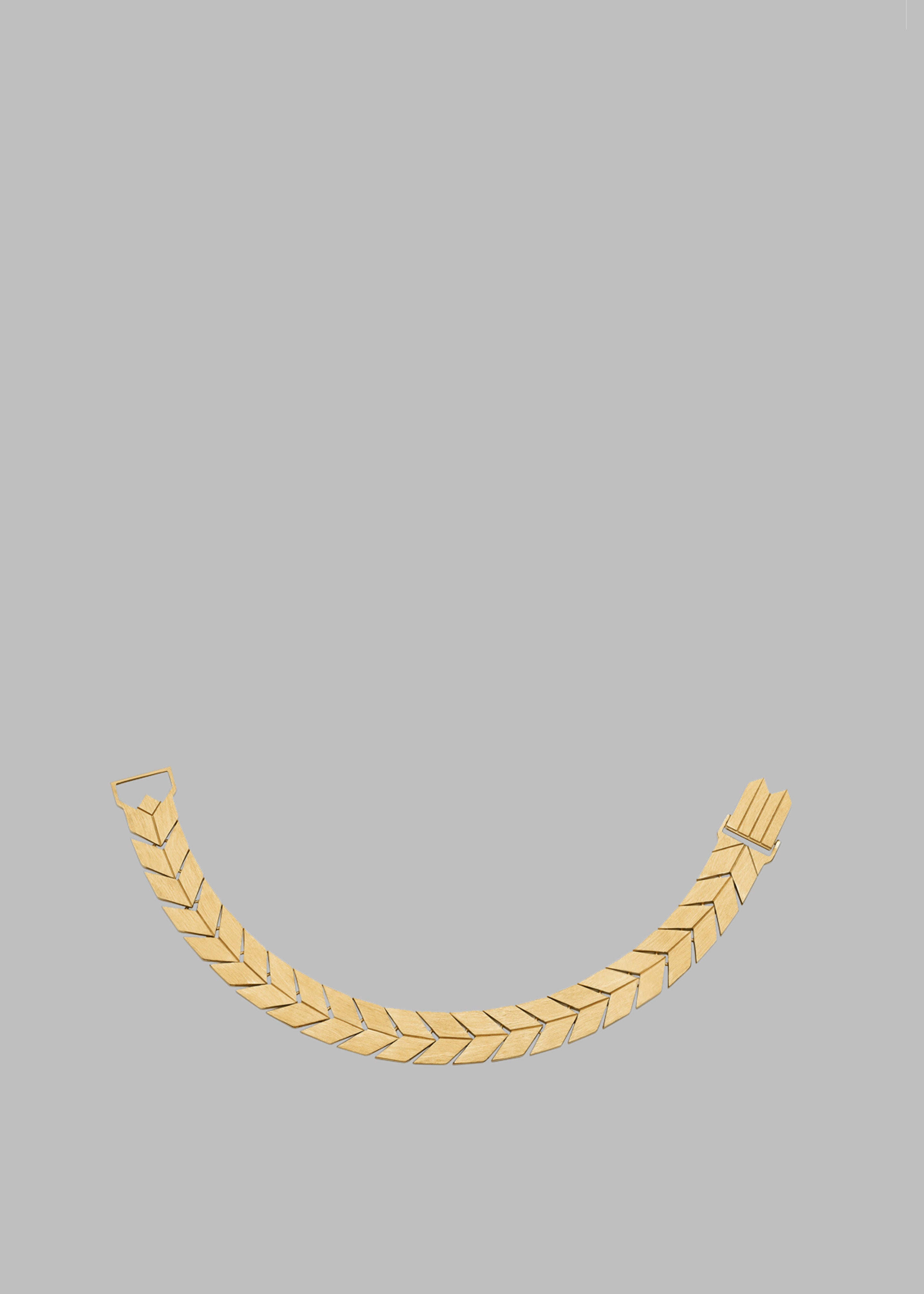 Bevza Flat Spikelet Bracelet - Gold - 1