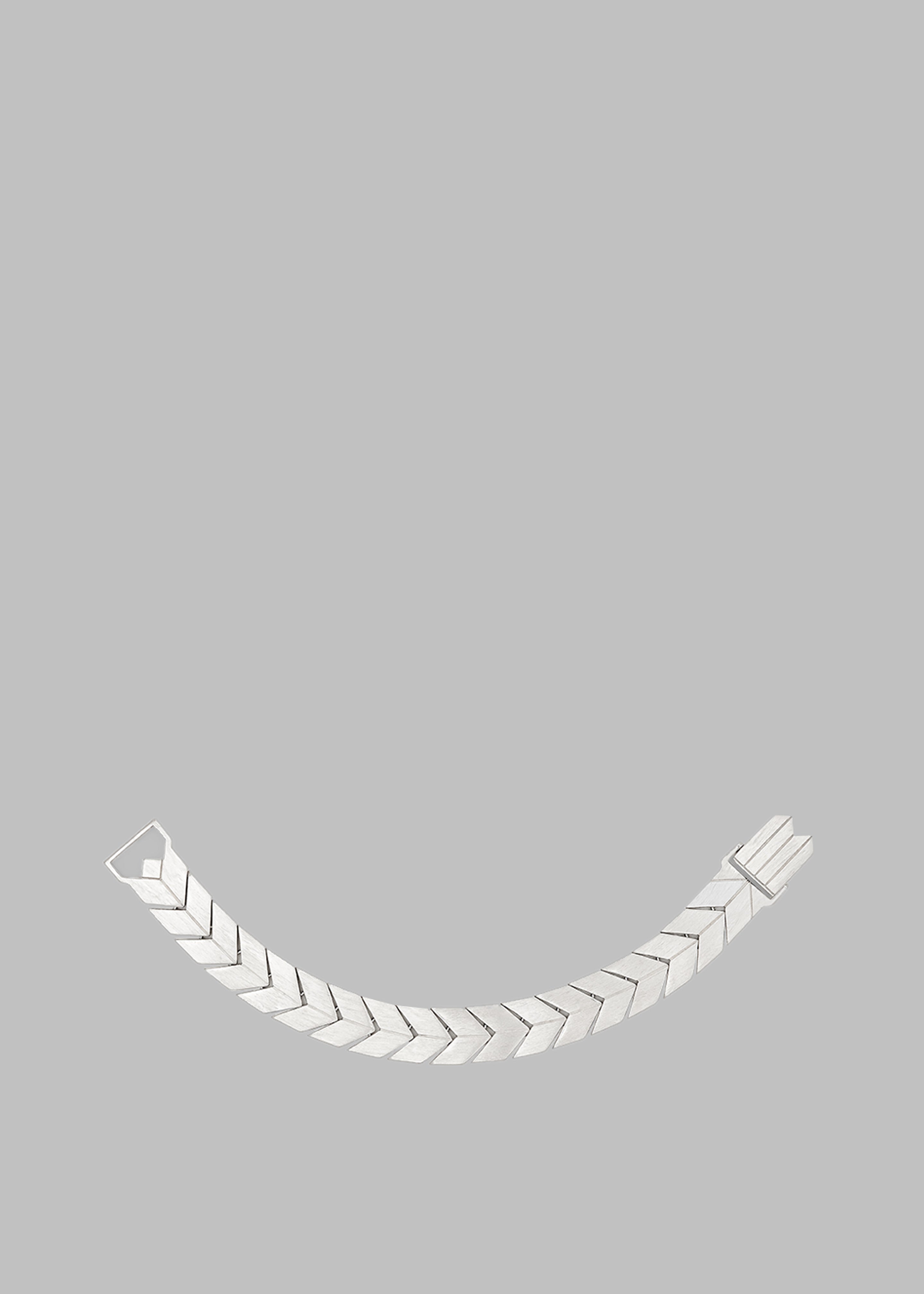 Bevza Flat Spikelet Bracelet - Steel Grey - 2