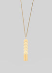 Bevza Flat Spikelet Pendant - Gold