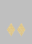 Bevza Grains Big Rhomb Earrings - Gold