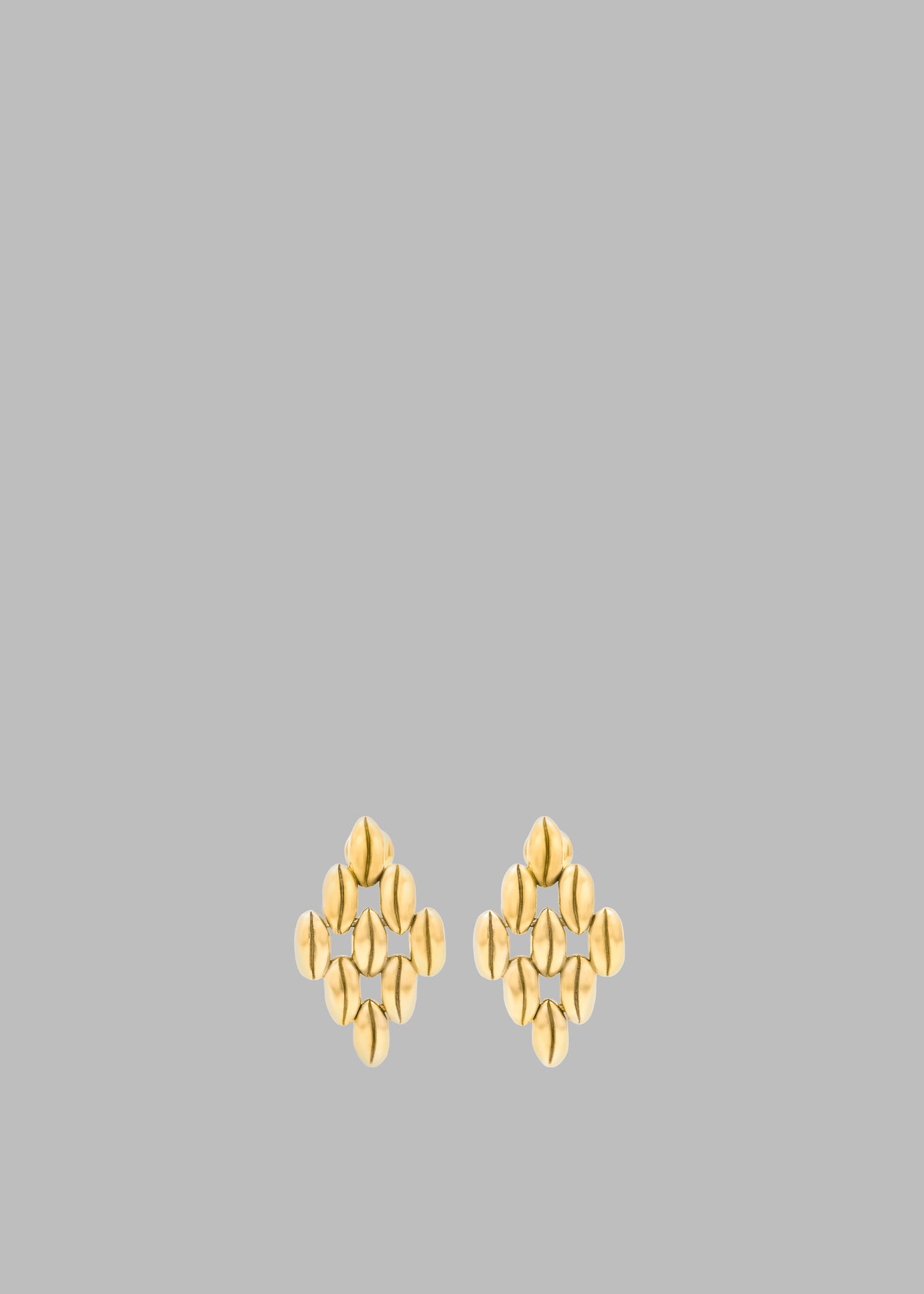 Bevza Grains Small Rhomb Earrings - Gold